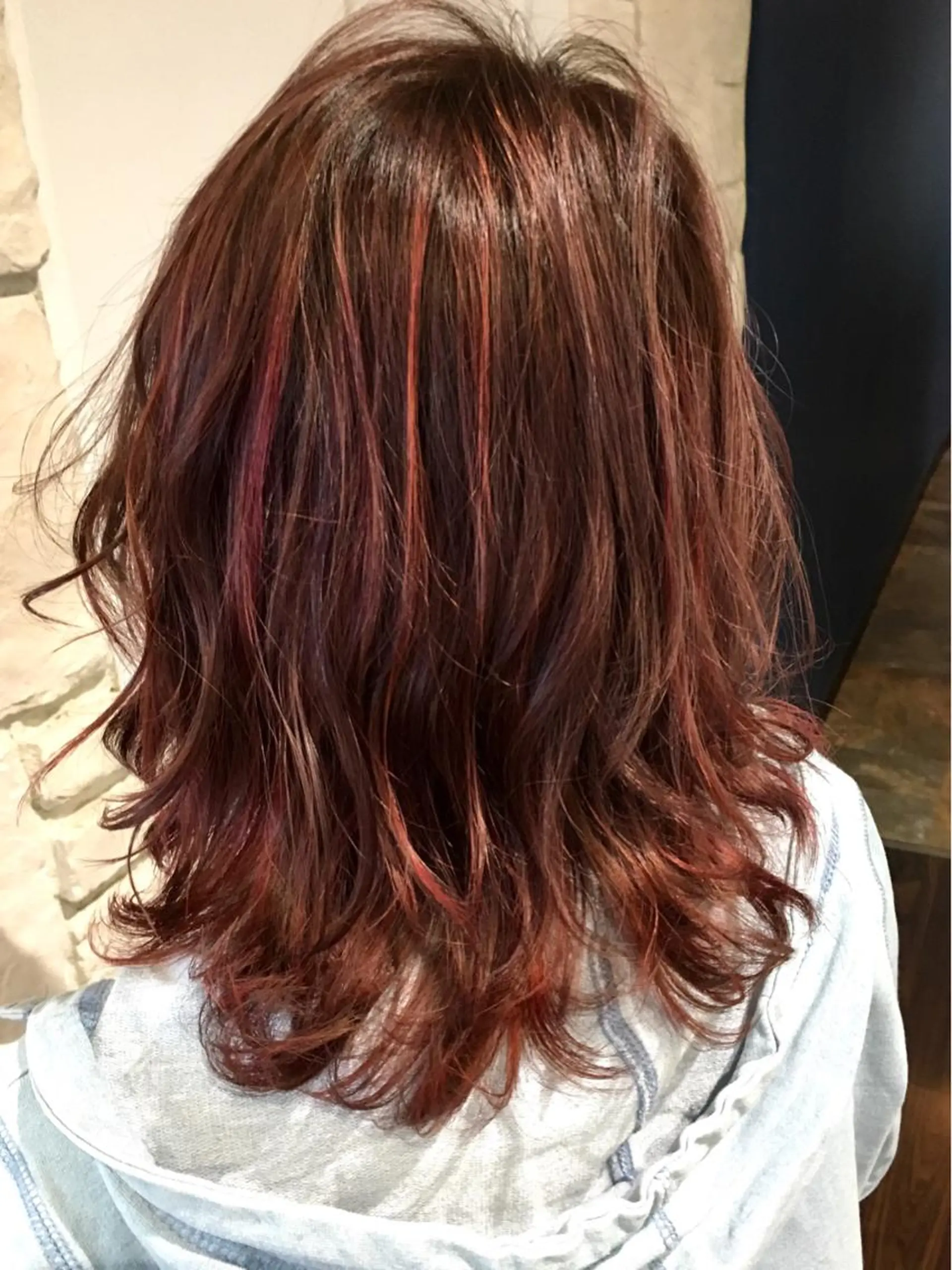 ミディアム カラー ピンクカラー 川合 勇気のヘアスタイル