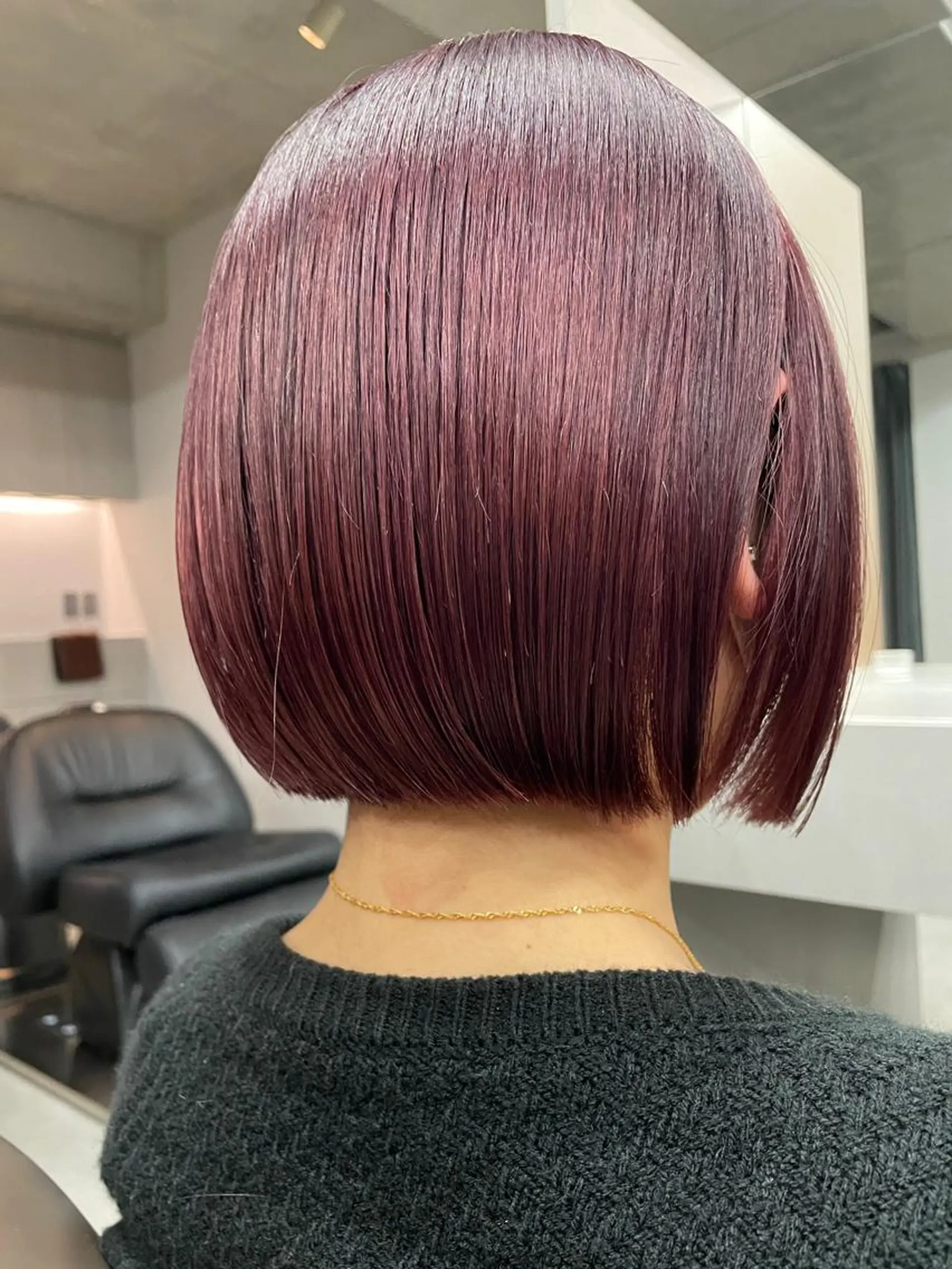 ミディアム カラー レッドカラー 吉田一輝 外国人パーマのヘアスタイル