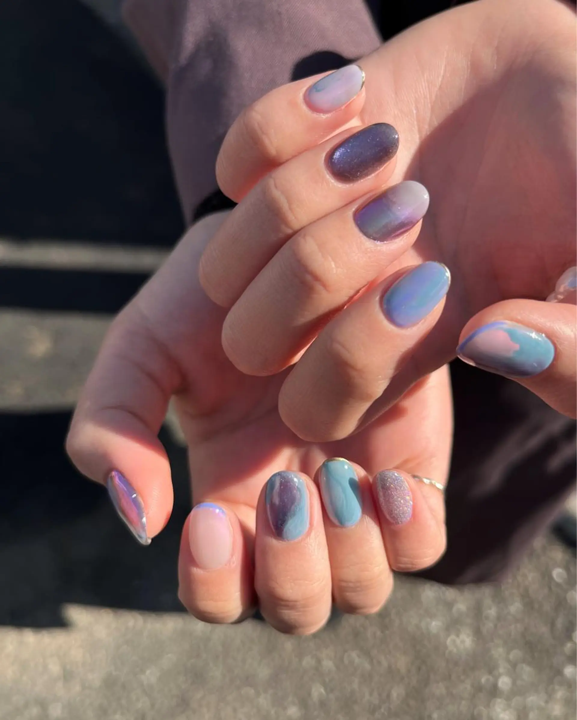 ネイル パープル 🌼大西洋子 laughl🌼のネイルデザイン