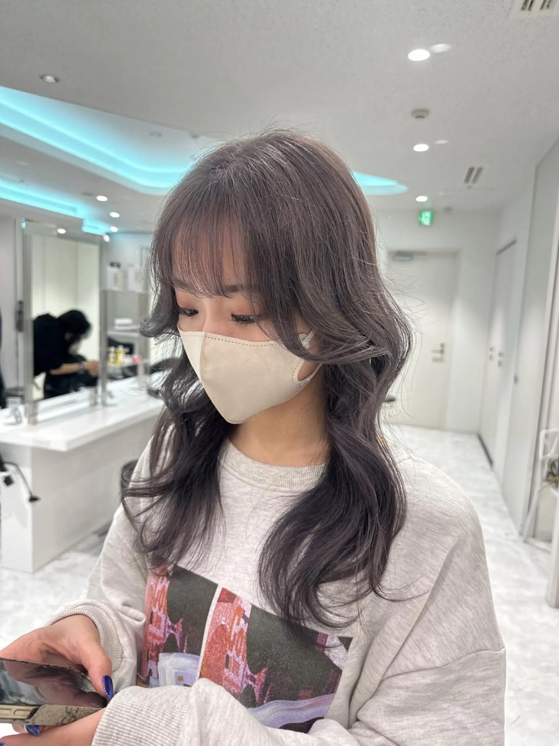 ロング カラー ヘアアレンジ ヘアカラー トリートメント ♡上品韓国髪♡ブラ ウン/SAYATOのヘアスタイル