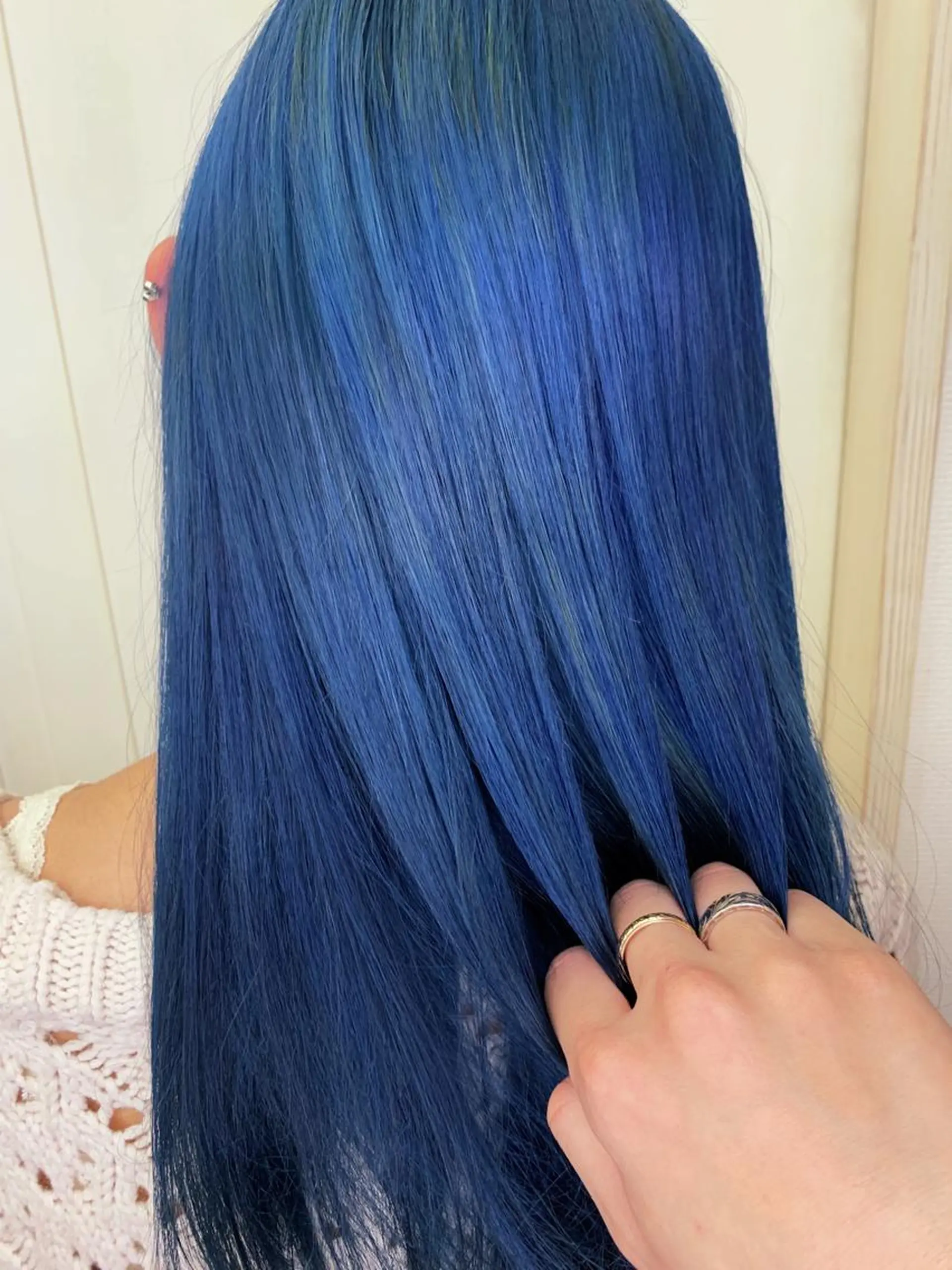 セミロング カラー ブルーカラー カット パーマ ヘッドスパ 縮毛矯正×髪質改善 店長　DAITOのヘアスタイル