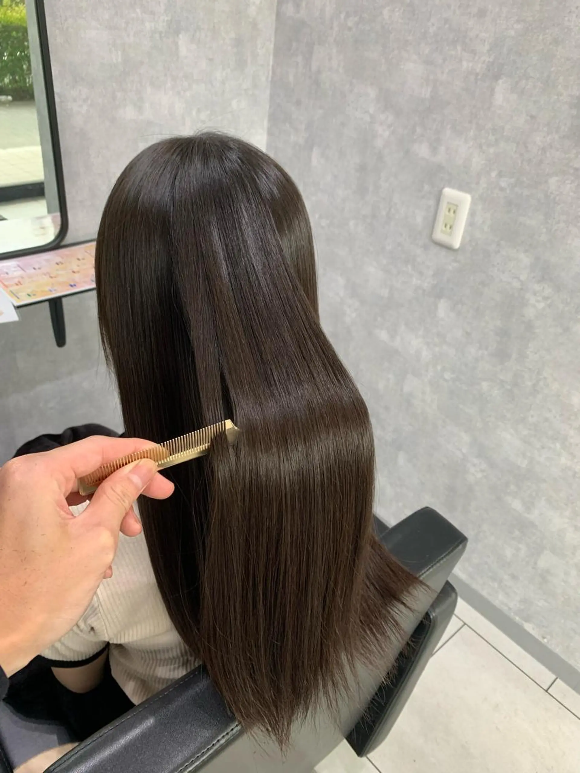 ロング カット 縮毛矯正 トリートメント 中川/縮毛矯正/ 高羽　克明のヘアスタイル