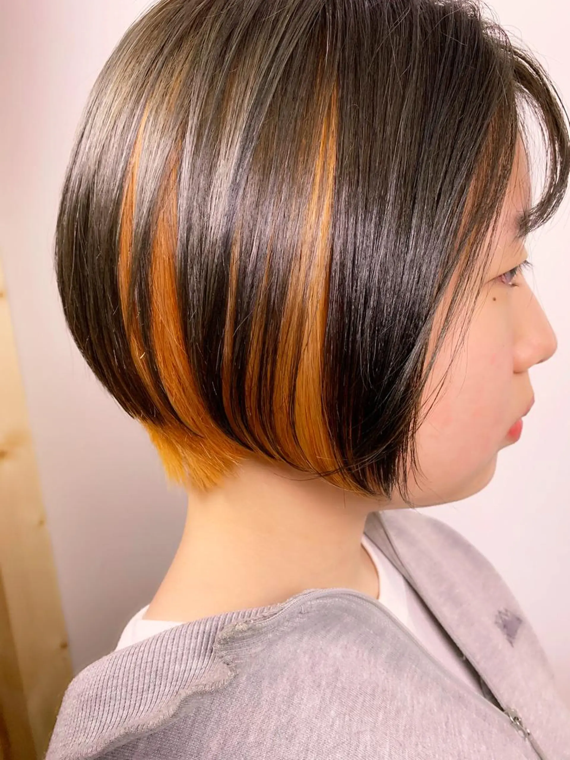 ショート カラー オレンジ カット ヘアカラー トリートメント tension 【テンション】のヘアスタイル