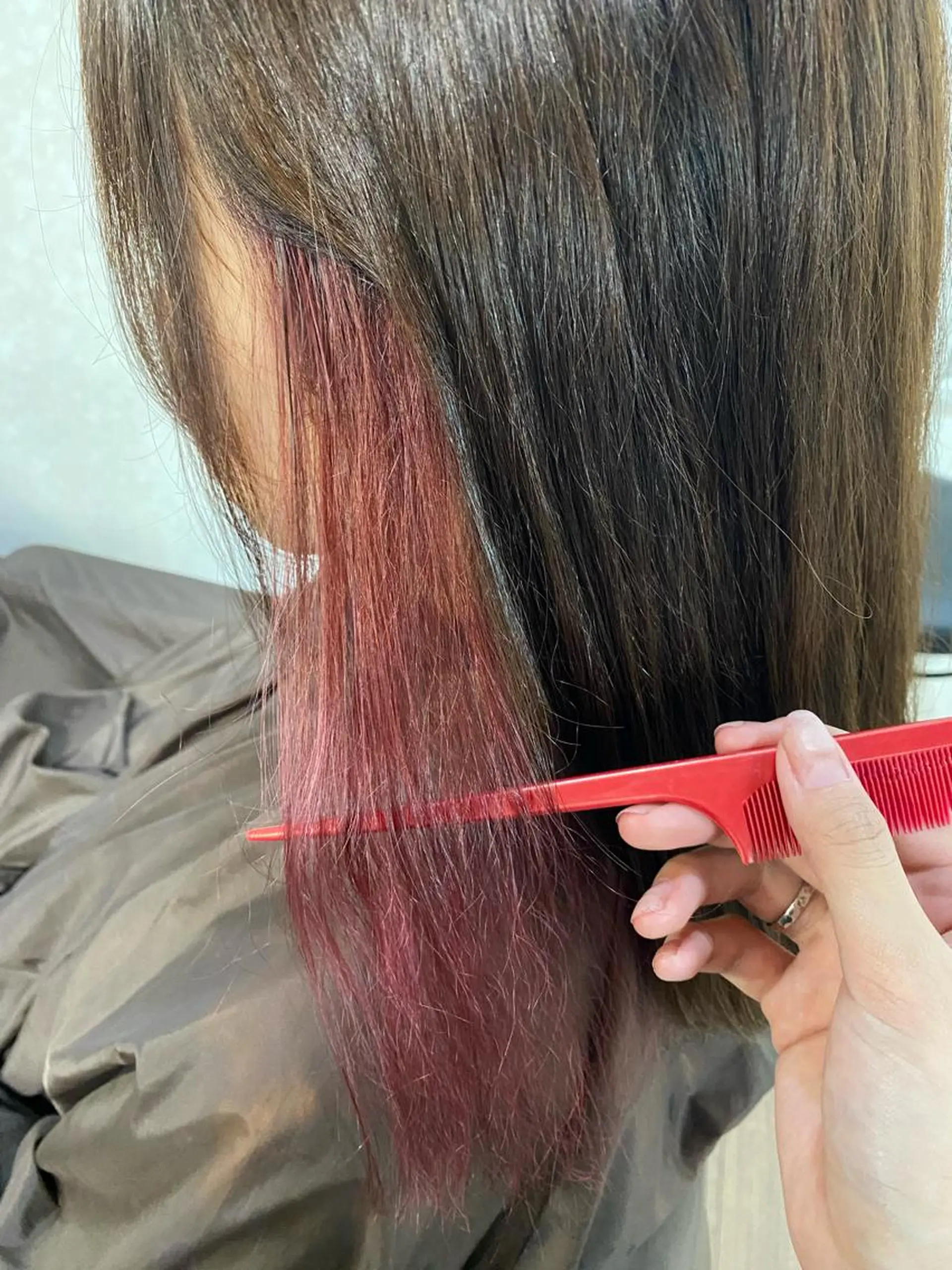 ロング カラー イヤリングカラー ピンクカラー ヘアカラー トリートメント DOTE hair make【ドォート】所属・限界オタク美容師 💜Natsuki☁のヘアスタイル