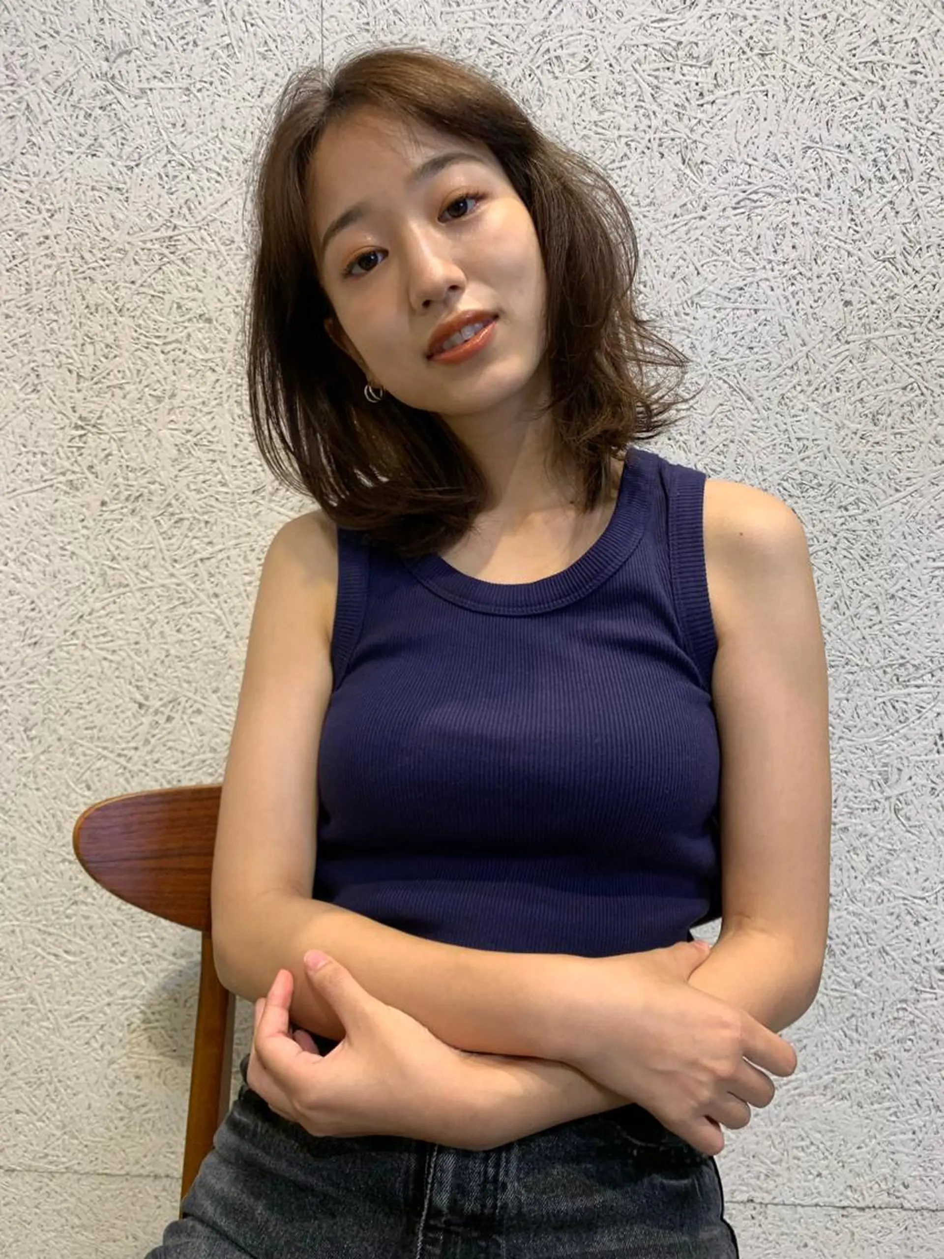 ミディアム カラー パーマ ミディアムレイヤー レイヤーカット カット ヘアカラー 【takk】 ナカヤママサヨシのヘアスタイル