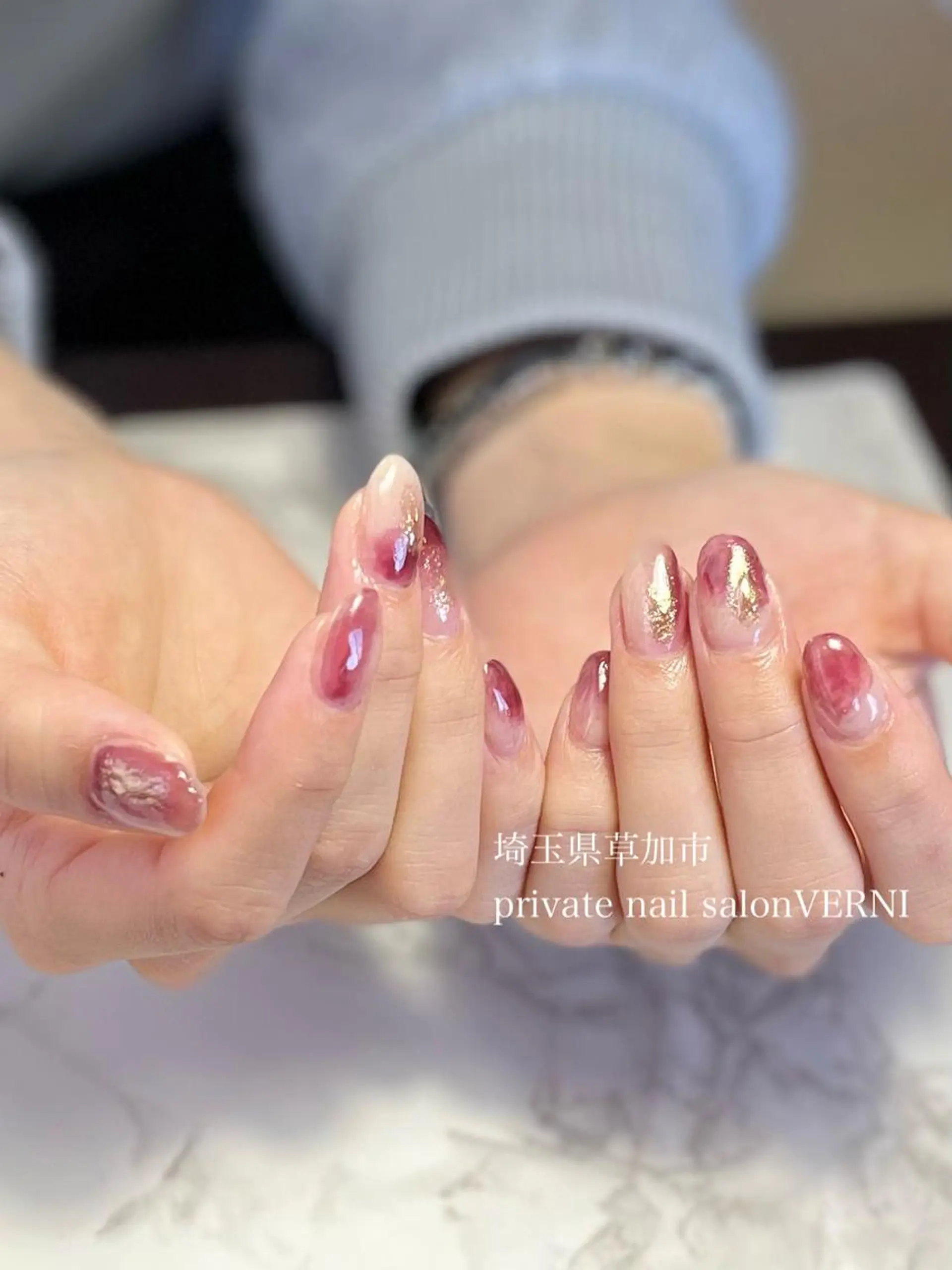 ネイル ジェルネイル 持ち込み ニュアンスネイル オフィスネイル ワンカラーネイル ハンドネイル 自爪育成ネイルサロン ヴェルニのネイルデザイン