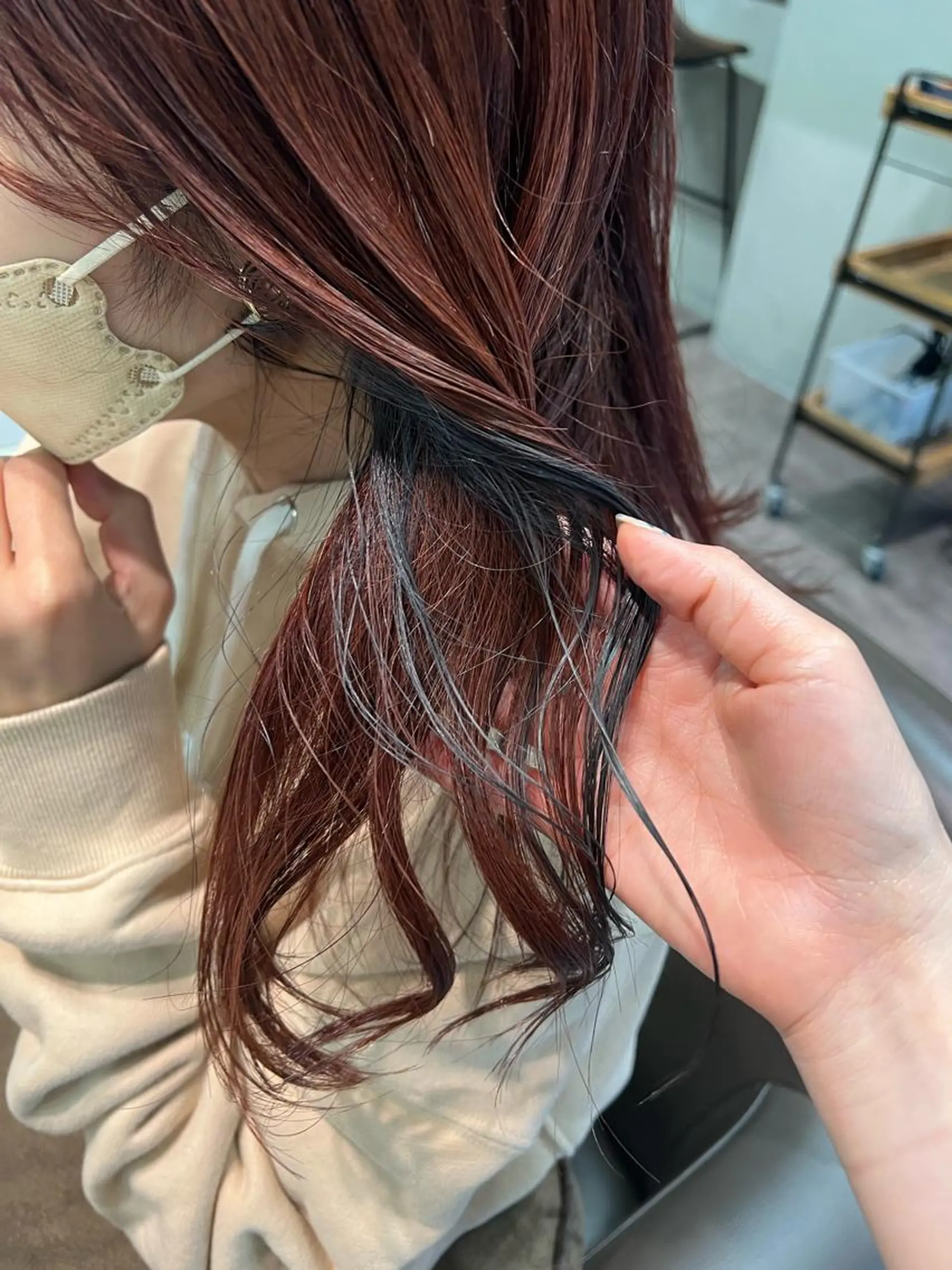 セミロング カラー ヘアアレンジ SALOWIN藤沢店所属・サナ🌱 切りっぱなしボブのヘアスタイル