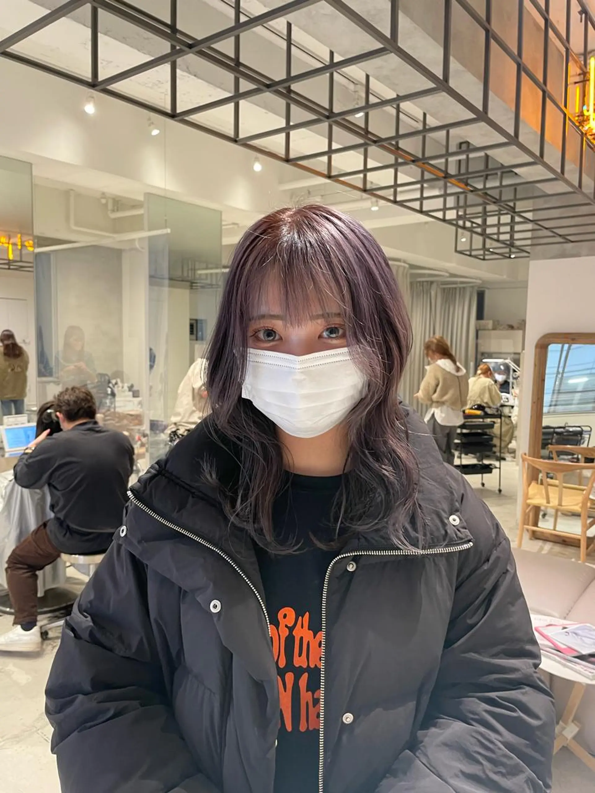 セミロング カラー loely 💞miyuのヘアスタイル