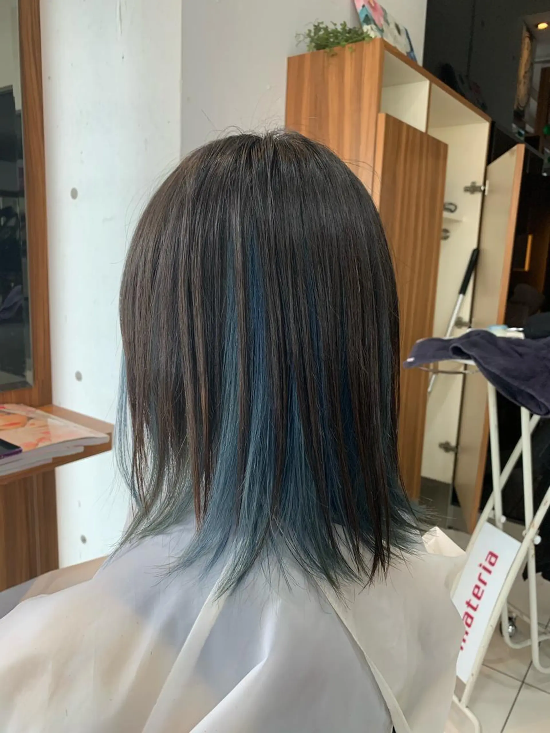 ミディアム カラー 白髪ぼかしハイライト 柳川拓哉のヘアスタイル