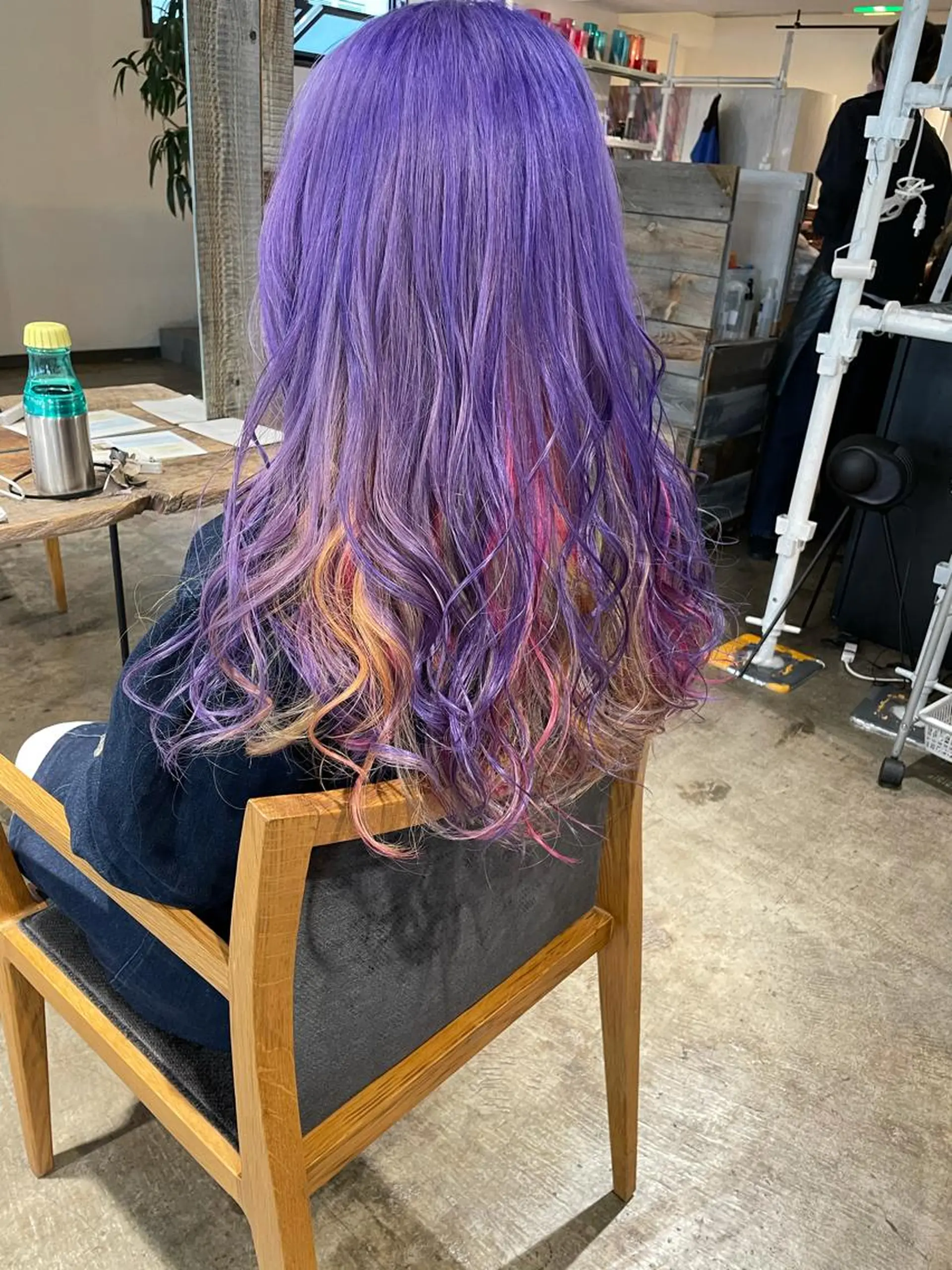 セミロング カラー ユニコーンカラー ヘアカラー トリートメント ハイトーン/レイヤー /ケアブリーチ石川治のヘアスタイル