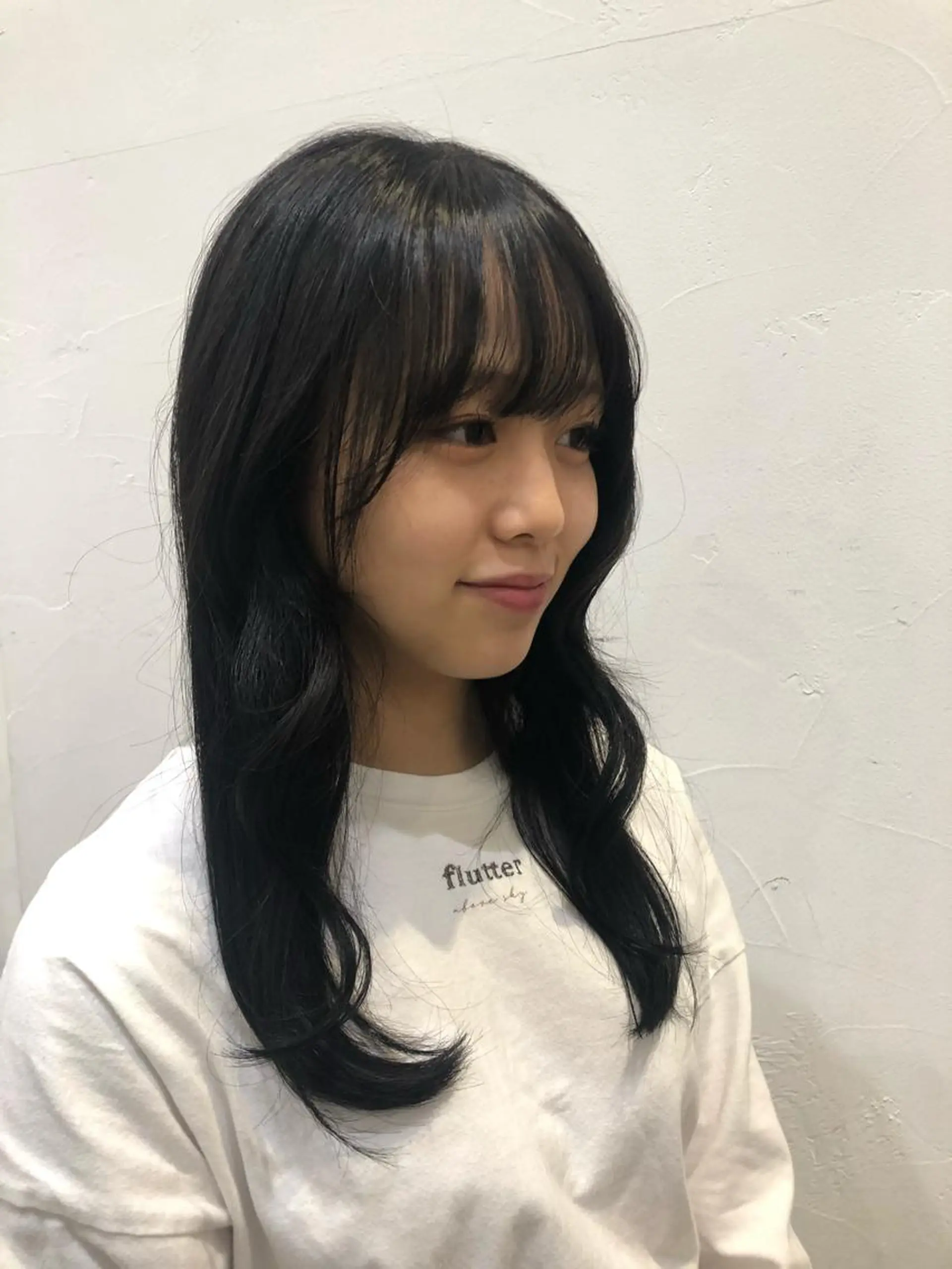 セミロング ボブ/縮毛矯正/ レイヤー/塚田のヘアスタイル