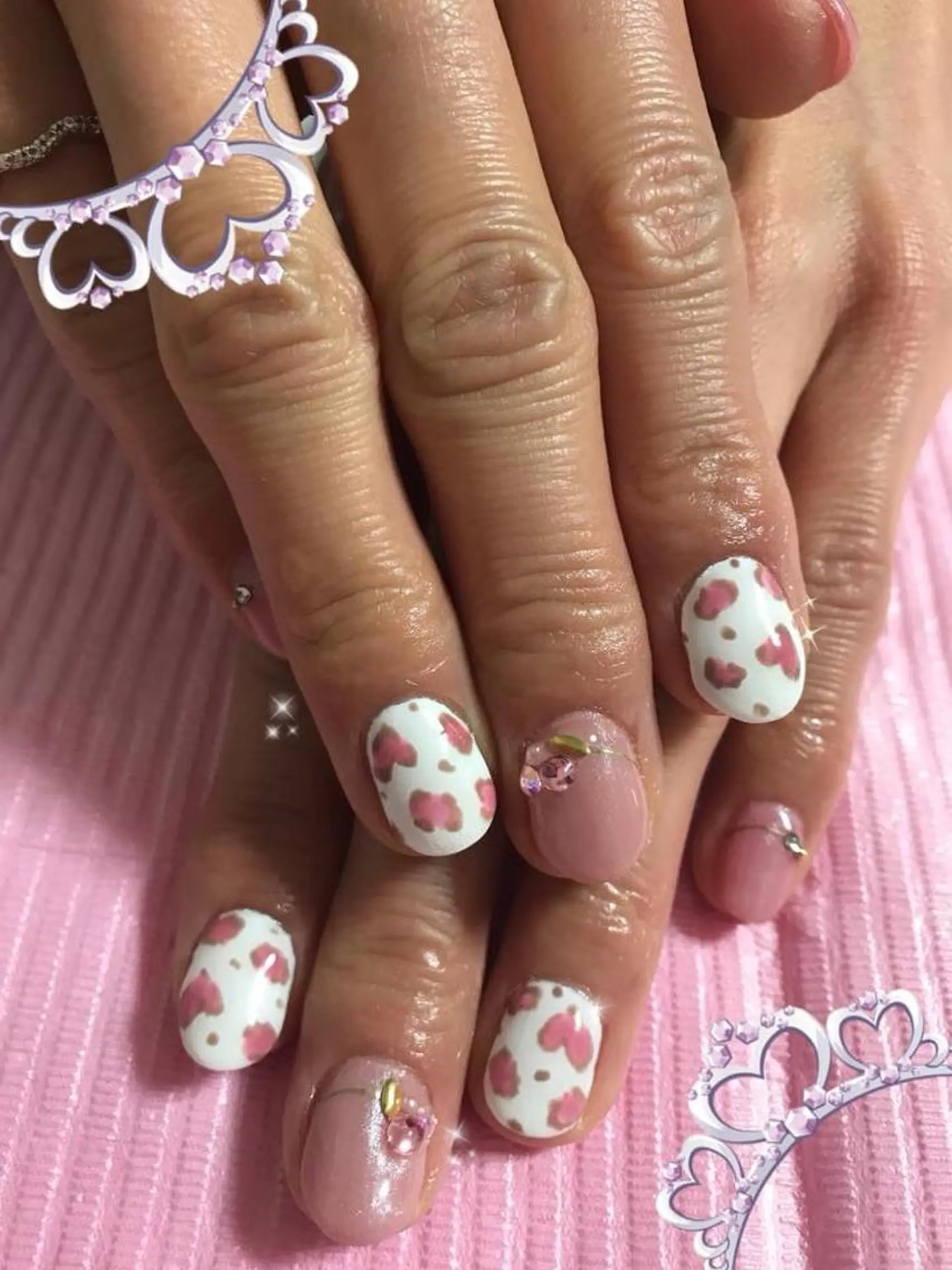 ネイル アニマル柄 ハート asuka nailのネイルデザイン