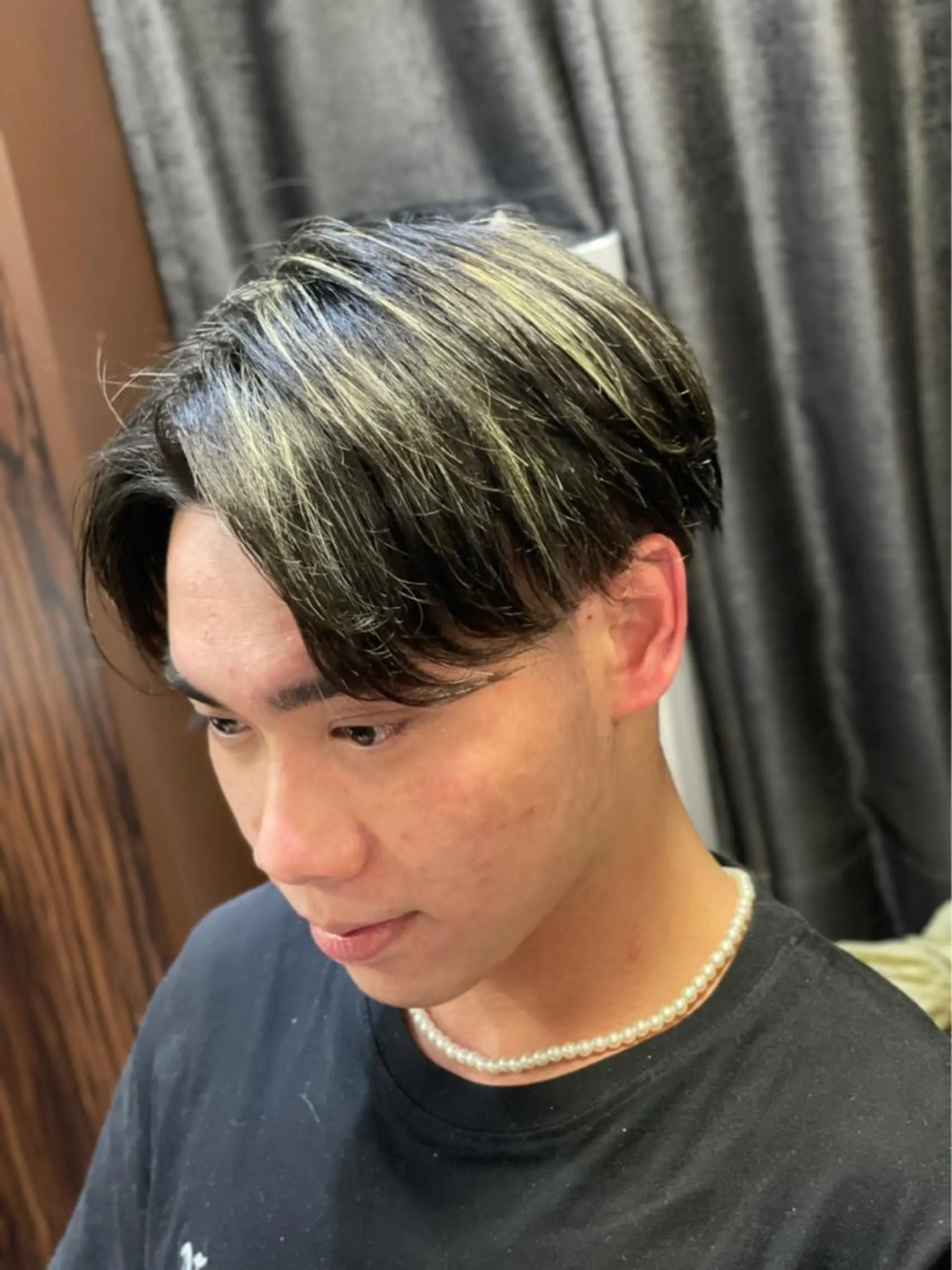 ミディアム メンズ 似合わせカット 猪井 明のヘアスタイル