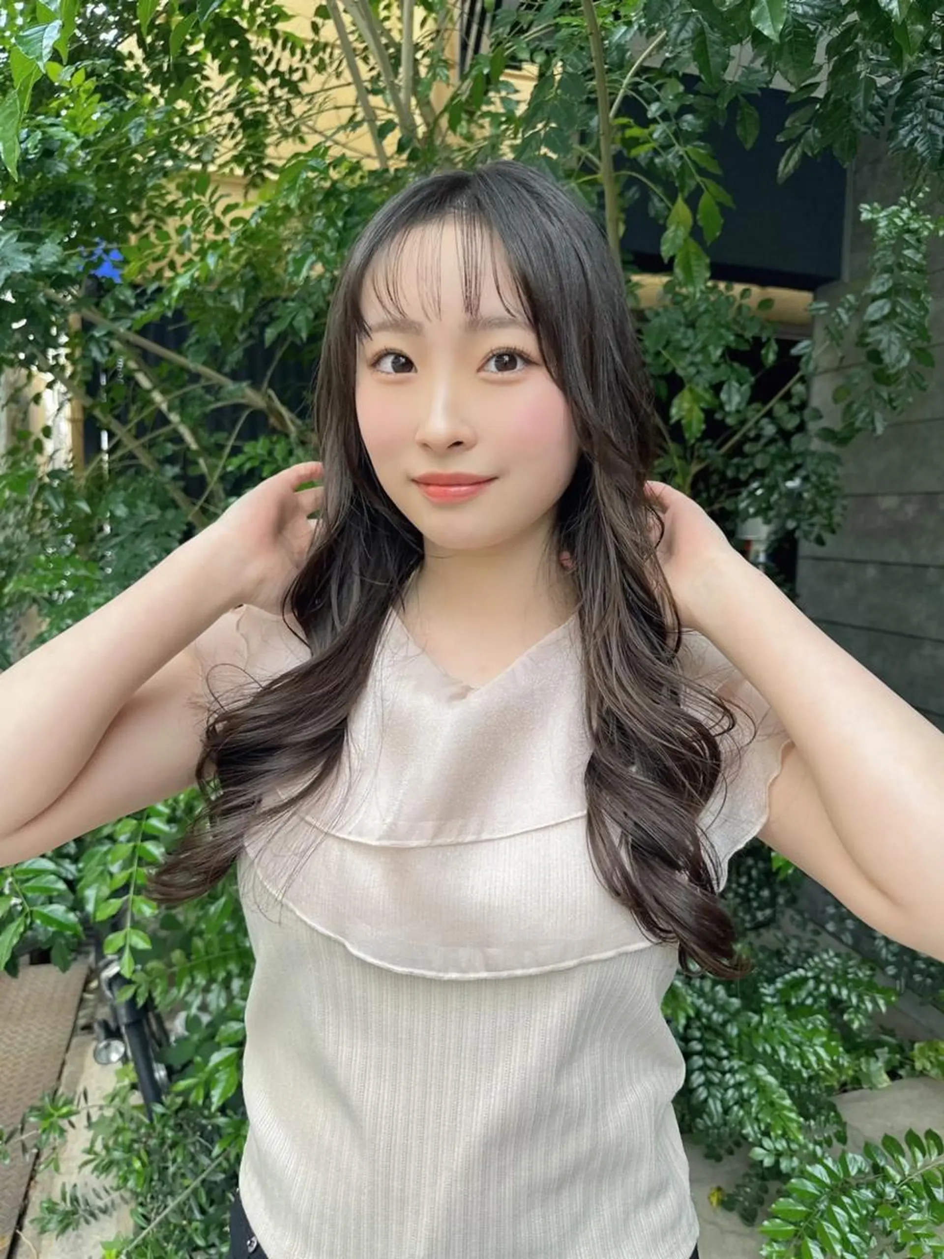 ミディアム 難波/ヘアカラー 藤原育美のヘアスタイル