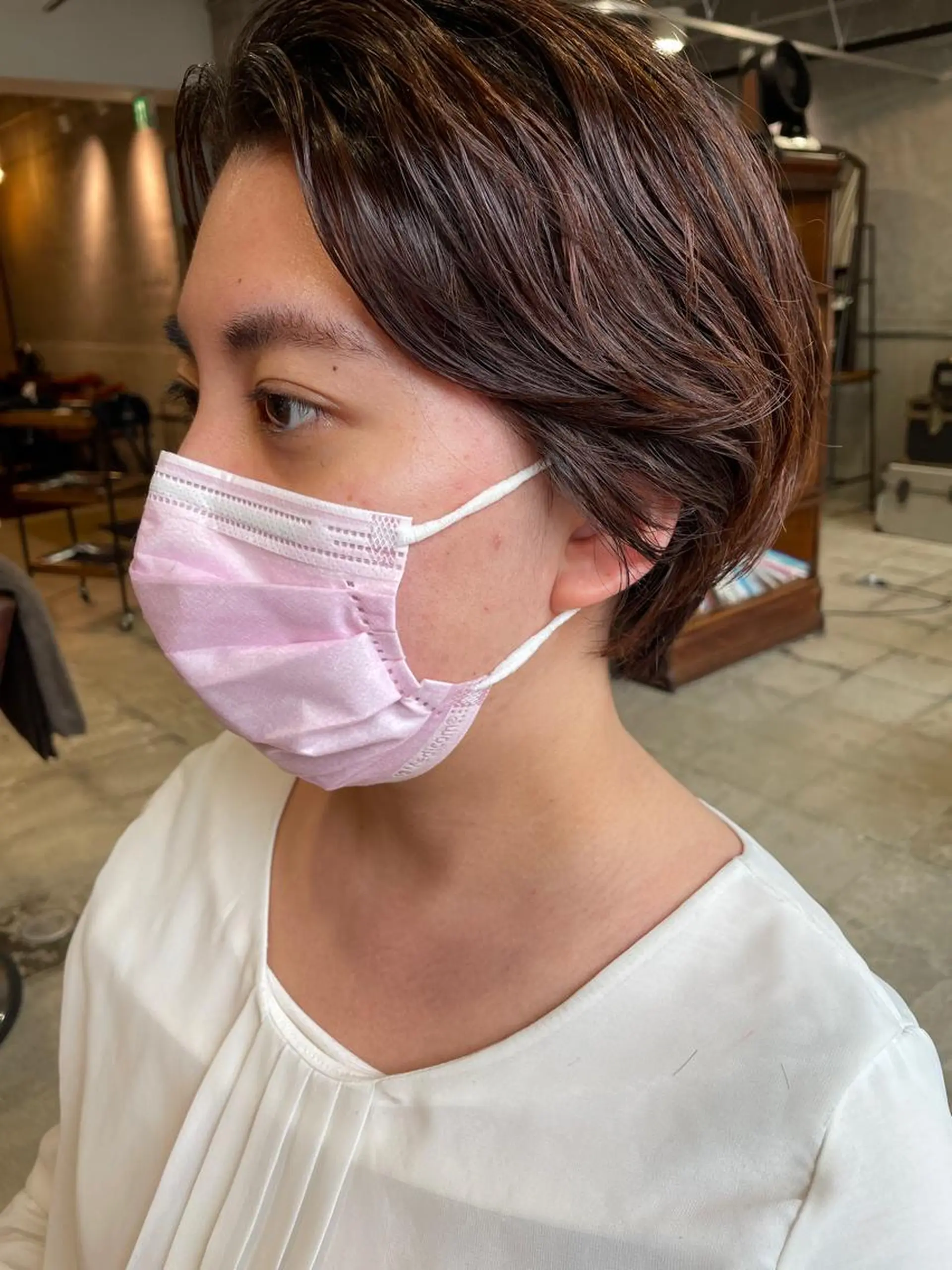 ショート カット パーマ トリートメント さの あやねのヘアスタイル