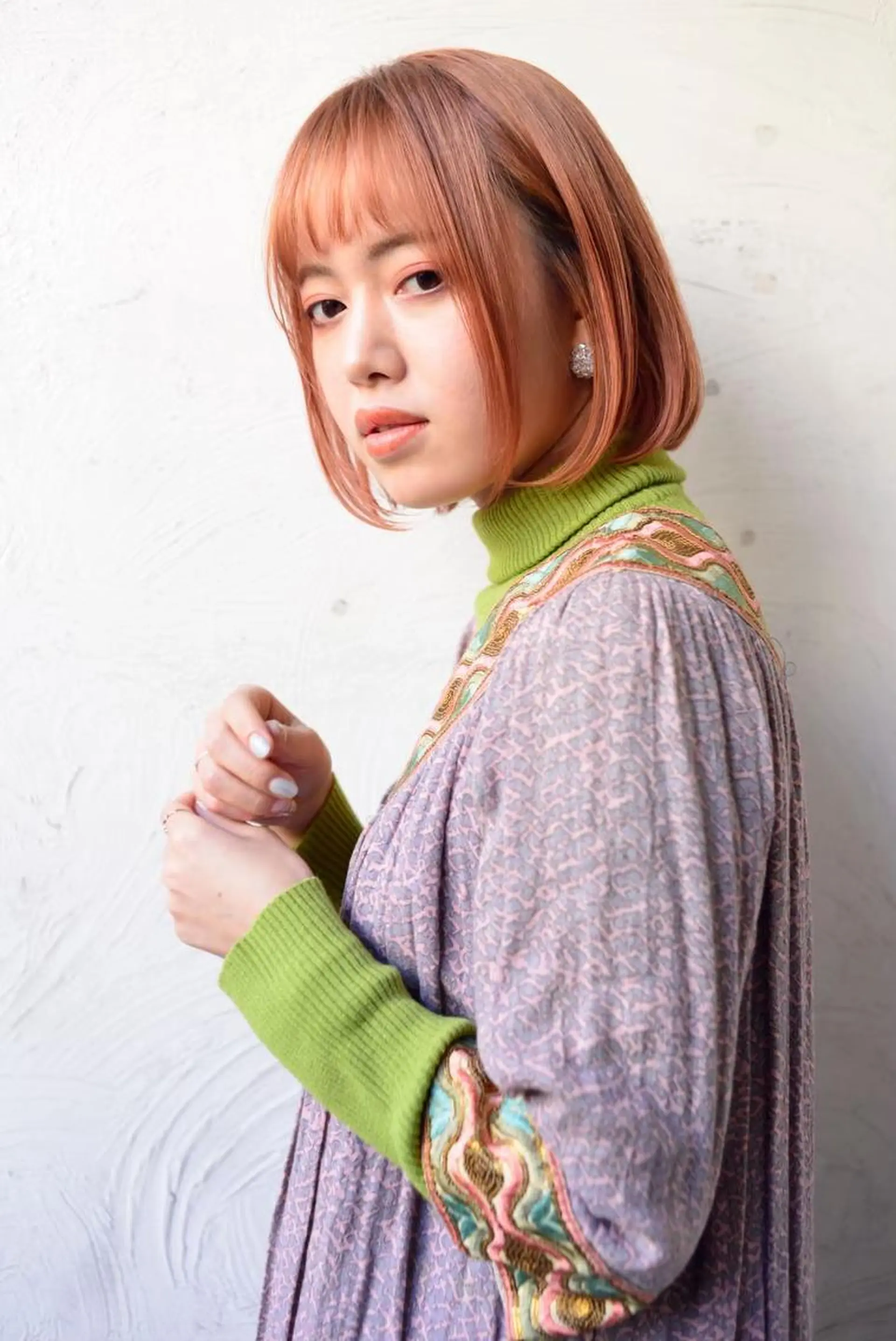 ミディアム カラー ヘアアレンジ ミディアムパーマ アクアカラー ダブルカラー グラデーションカラー ハイライトカラー 💈Chlom💈_ 公式_NewOpenのヘアスタイル