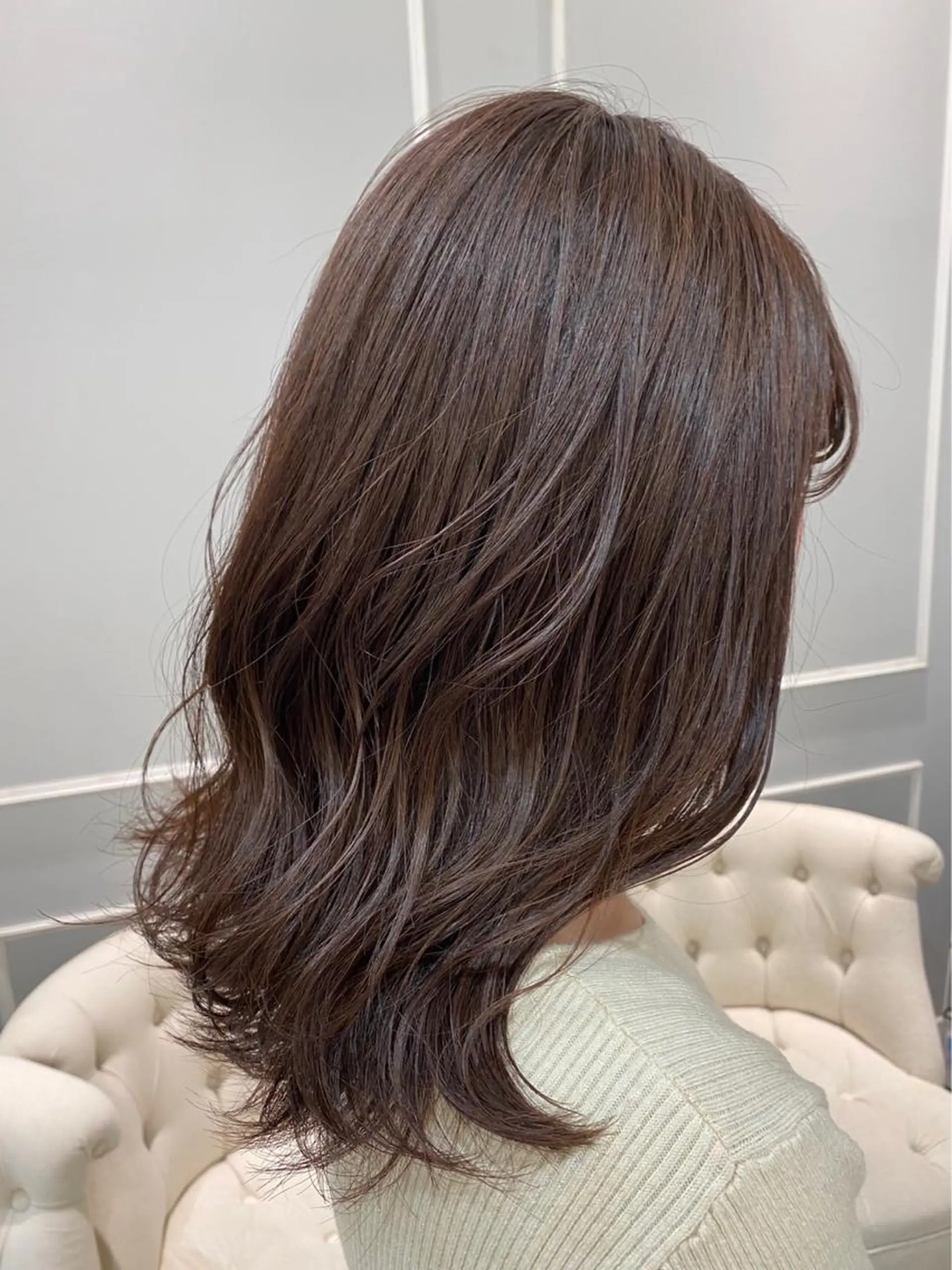 セミロング ヘアカラー 韓国ヘア🍒渡辺 咲🍒のヘアスタイル