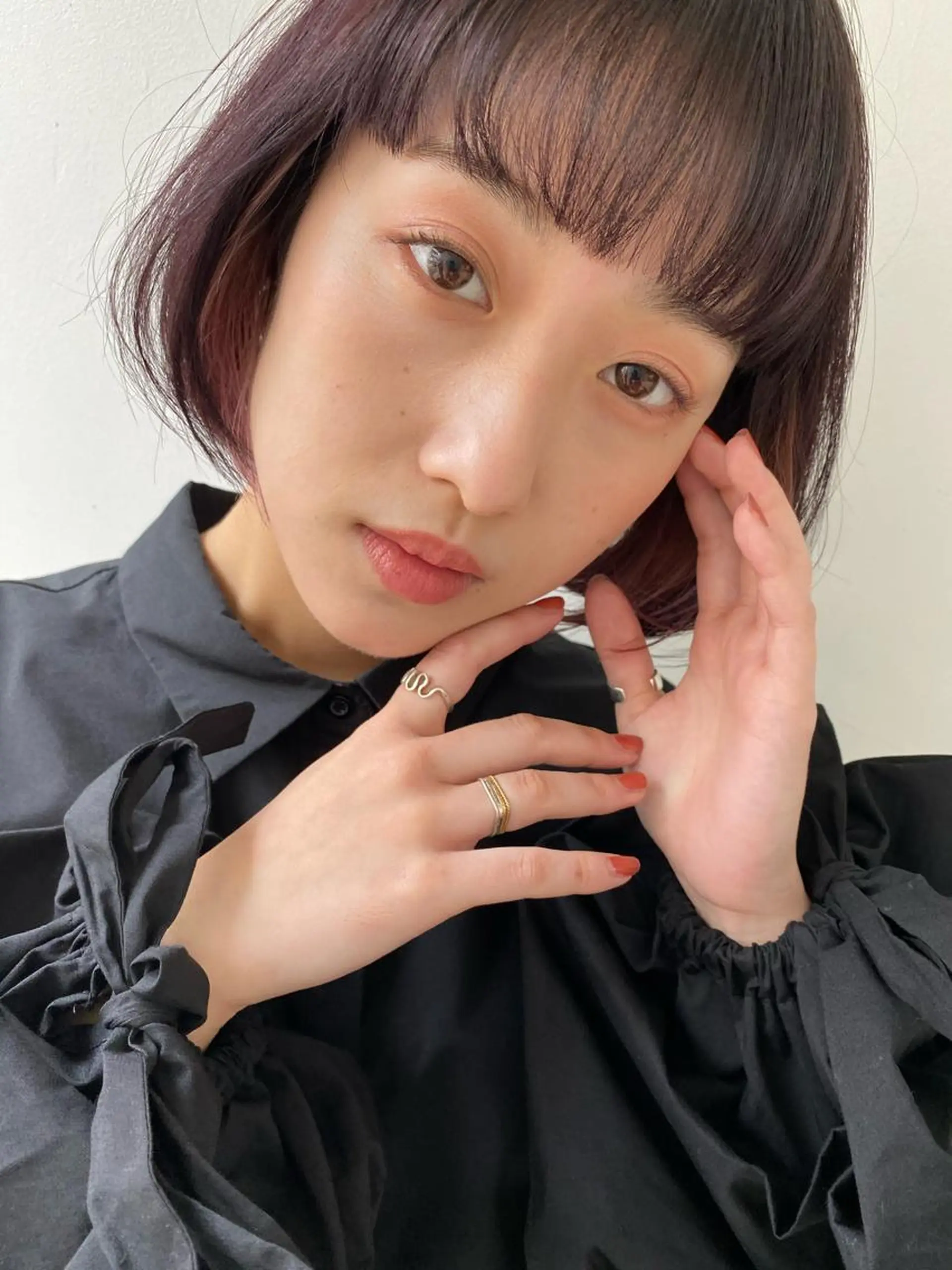 ショート カラー ヘアアレンジ ラベンダーカラー ラベンダーピンク ピンクカラー レイヤー🌟艶カラー 🕊まやのヘアスタイル