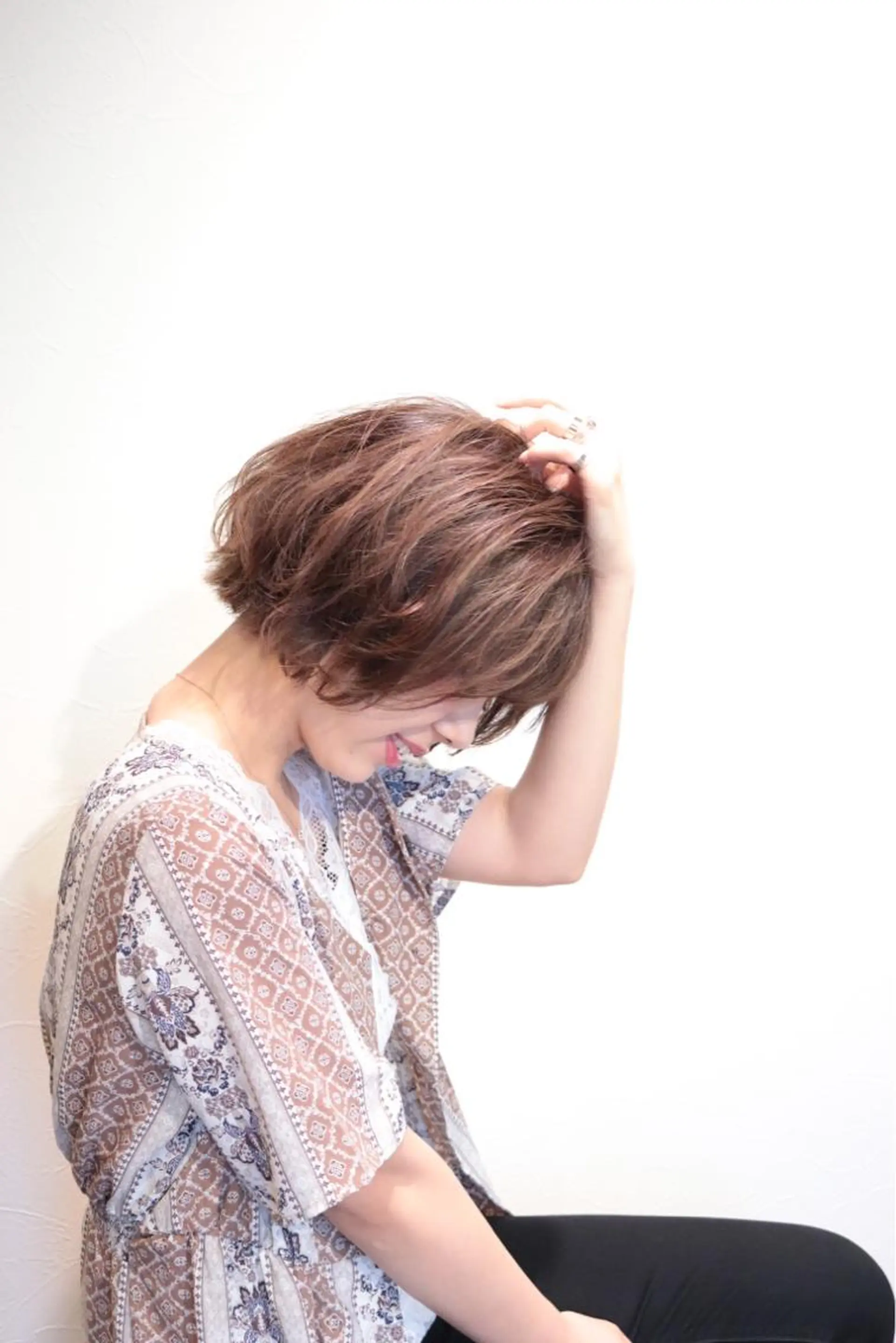 ショート カラー ショートボブ ボブ ショートヘア 外ハネヘア 清水 大樹のヘアスタイル