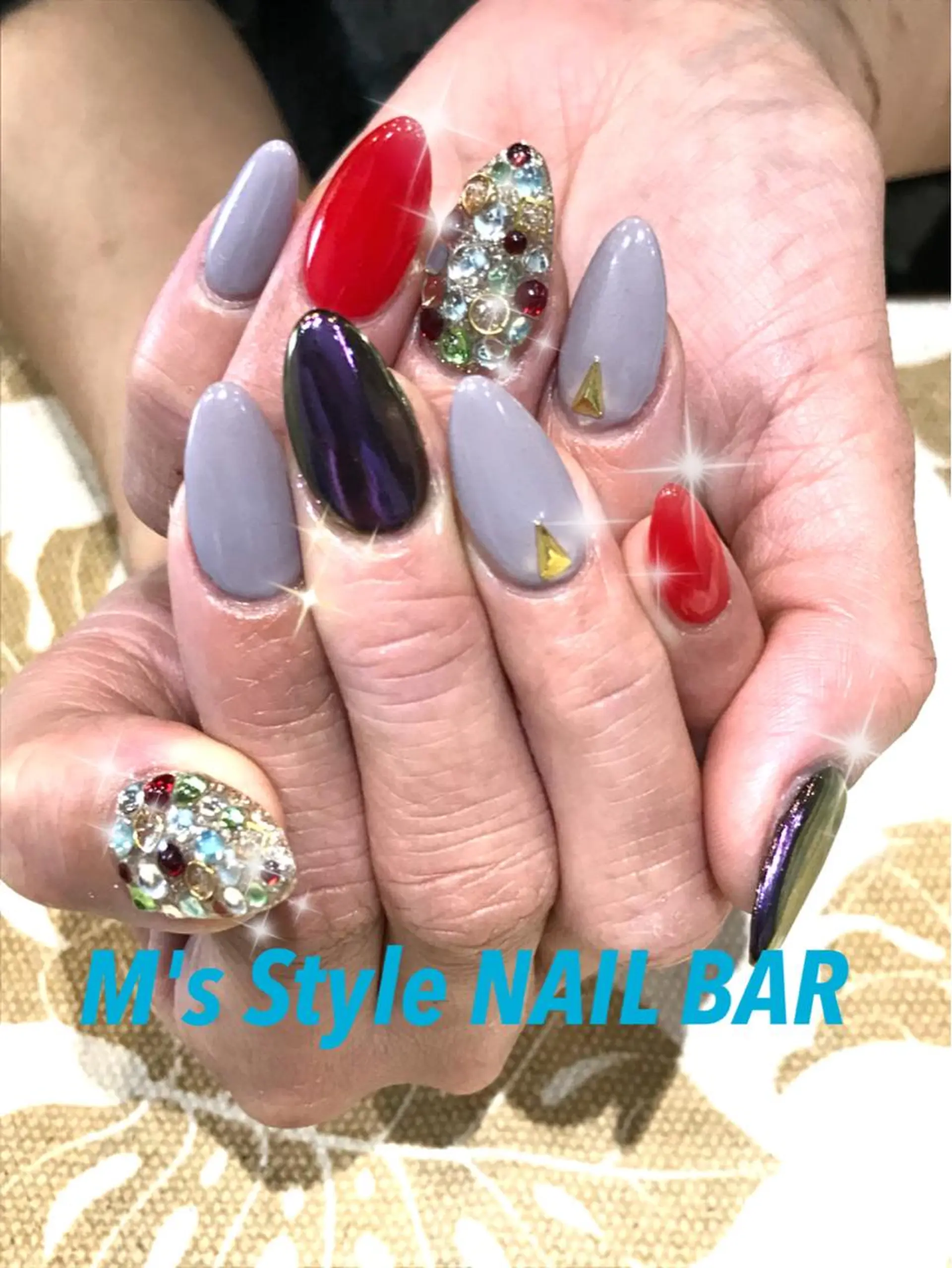 ネイル ミラーネイル 持ち込み ハンドネイル M's Style NAIL BARのネイルデザイン