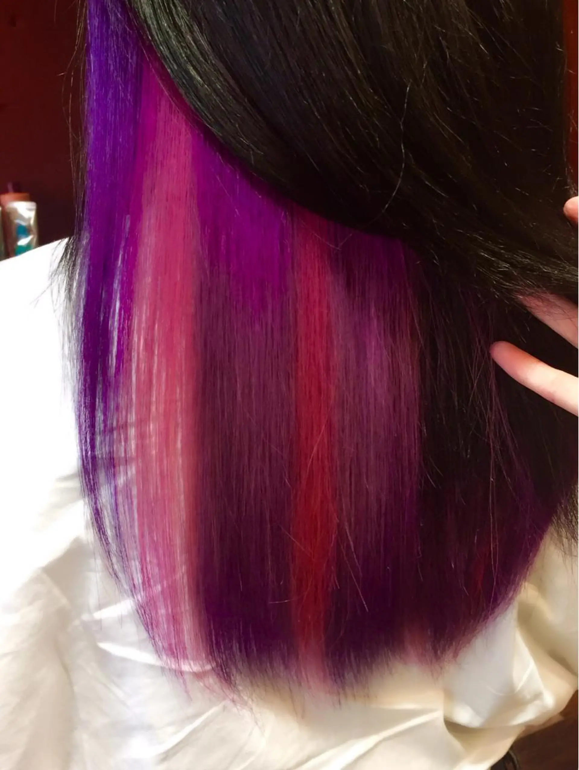 ロング カラー インナーカラー ピンクカラー ヘアカラー トリートメント 松村 未央のヘアスタイル