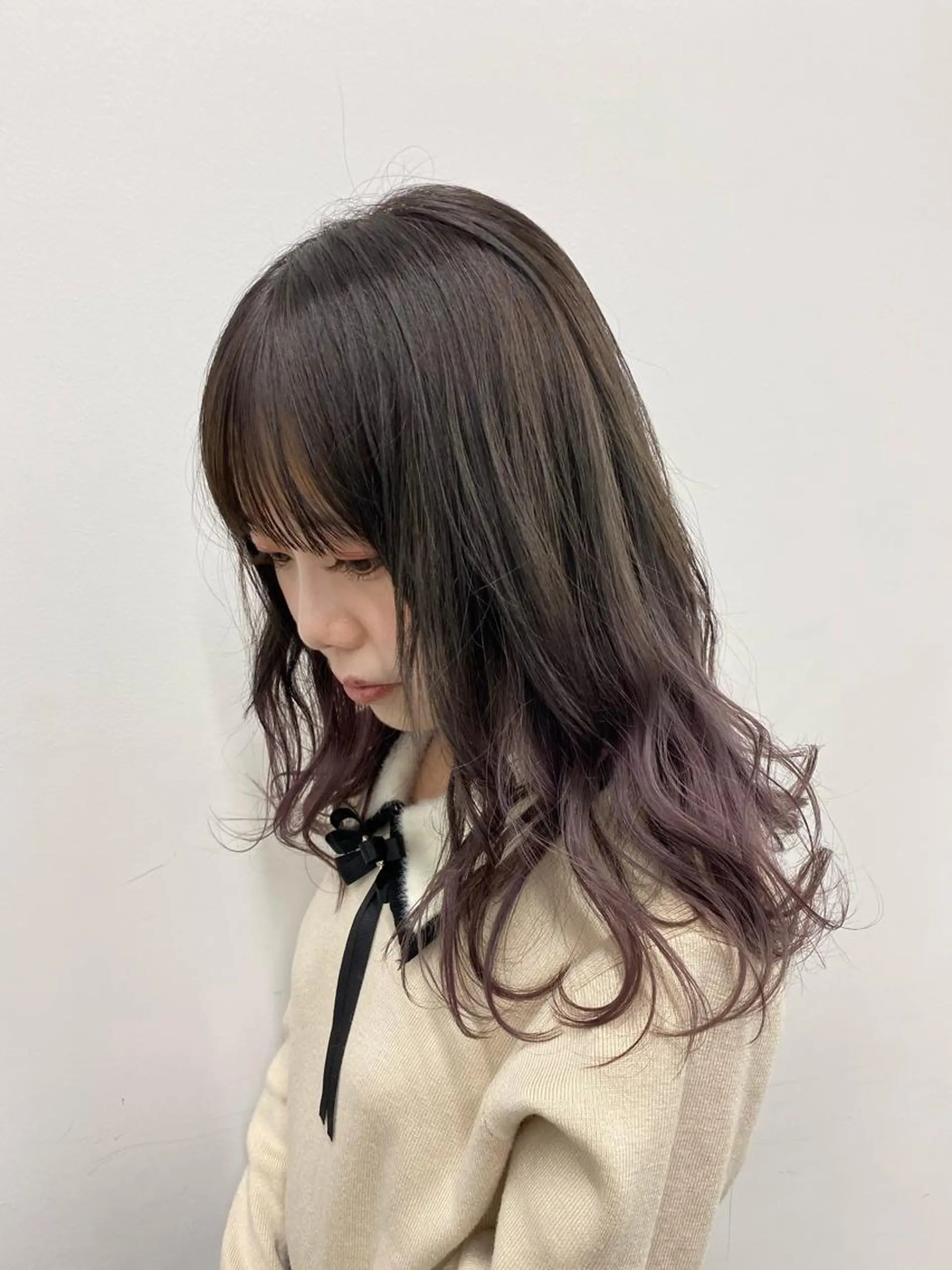 セミロング カラー Unami MIHA☘️*゜のヘアスタイル