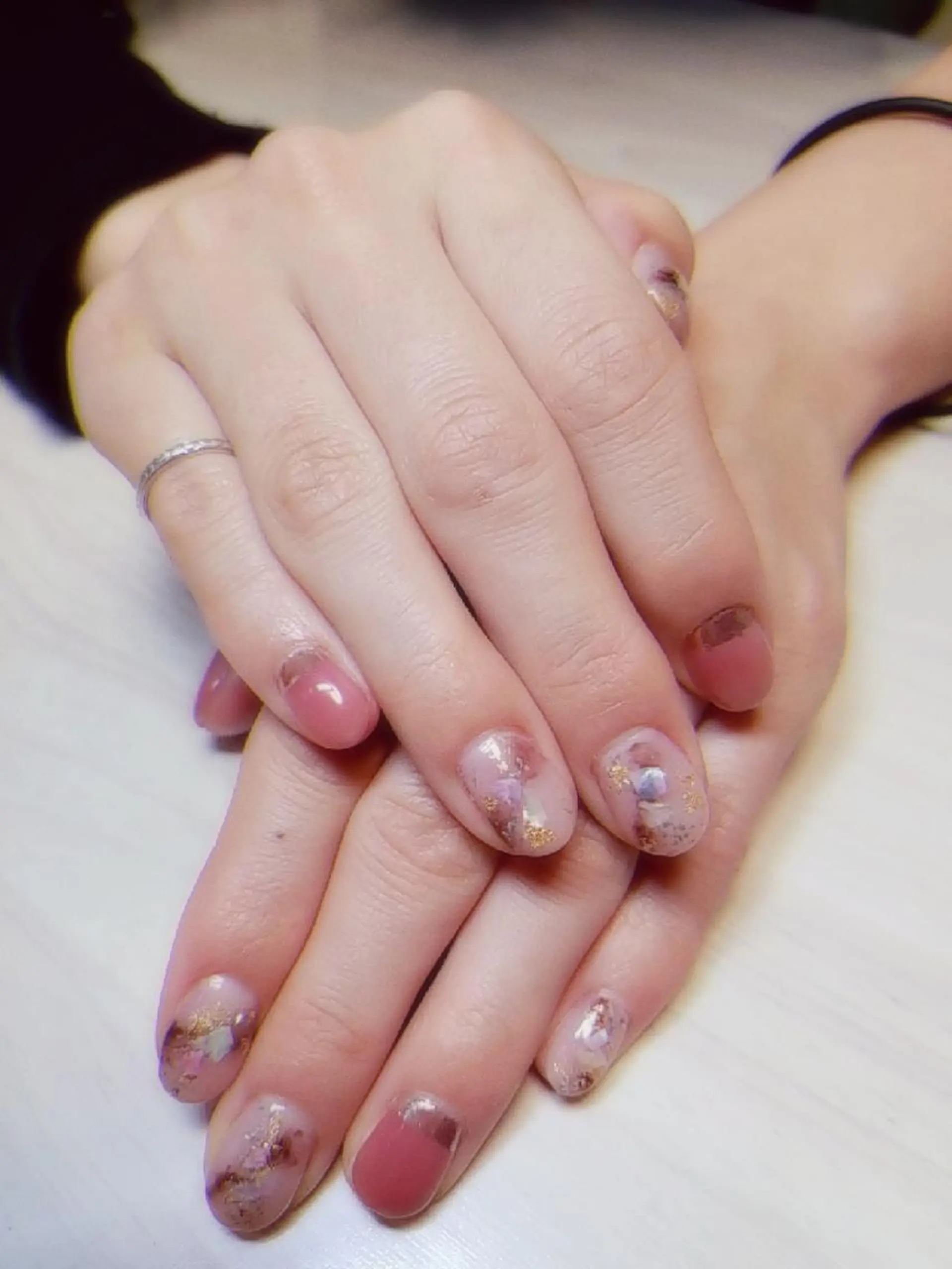 ネイル フレンチネイル ミラーネイル ニュアンスネイル ハンドネイル em nailのネイルデザイン