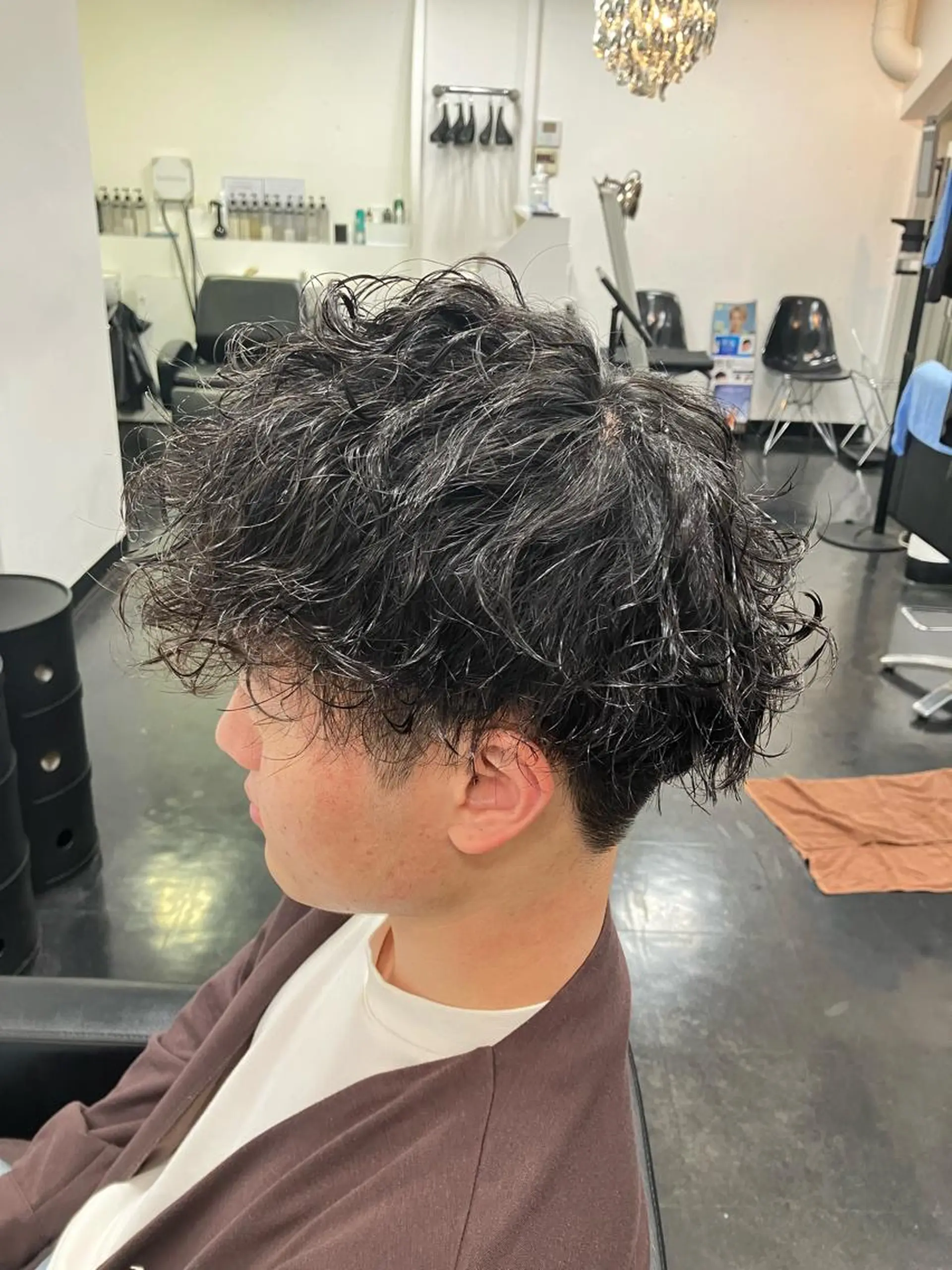 ショート パーマ 段下 航一郎のヘアスタイル