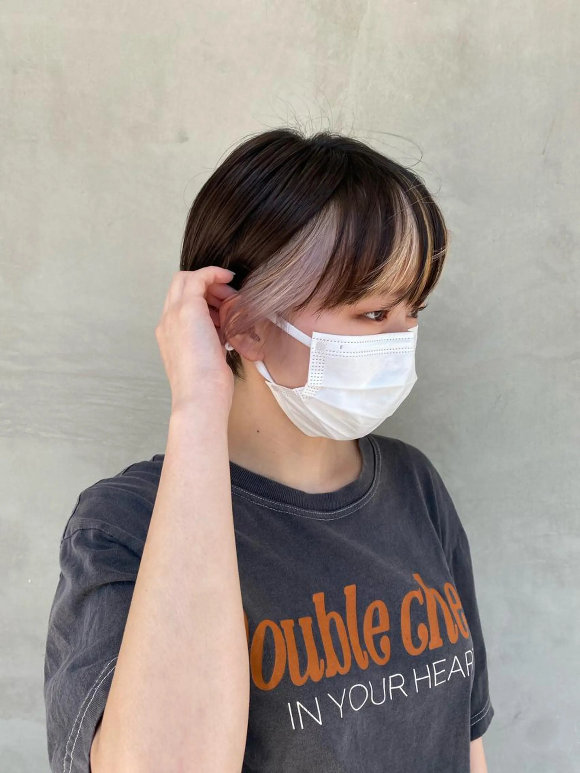 ショート カラー ミストバング  フェイスフレーミング 【GUK】 🌻RINA🌻のヘアスタイル