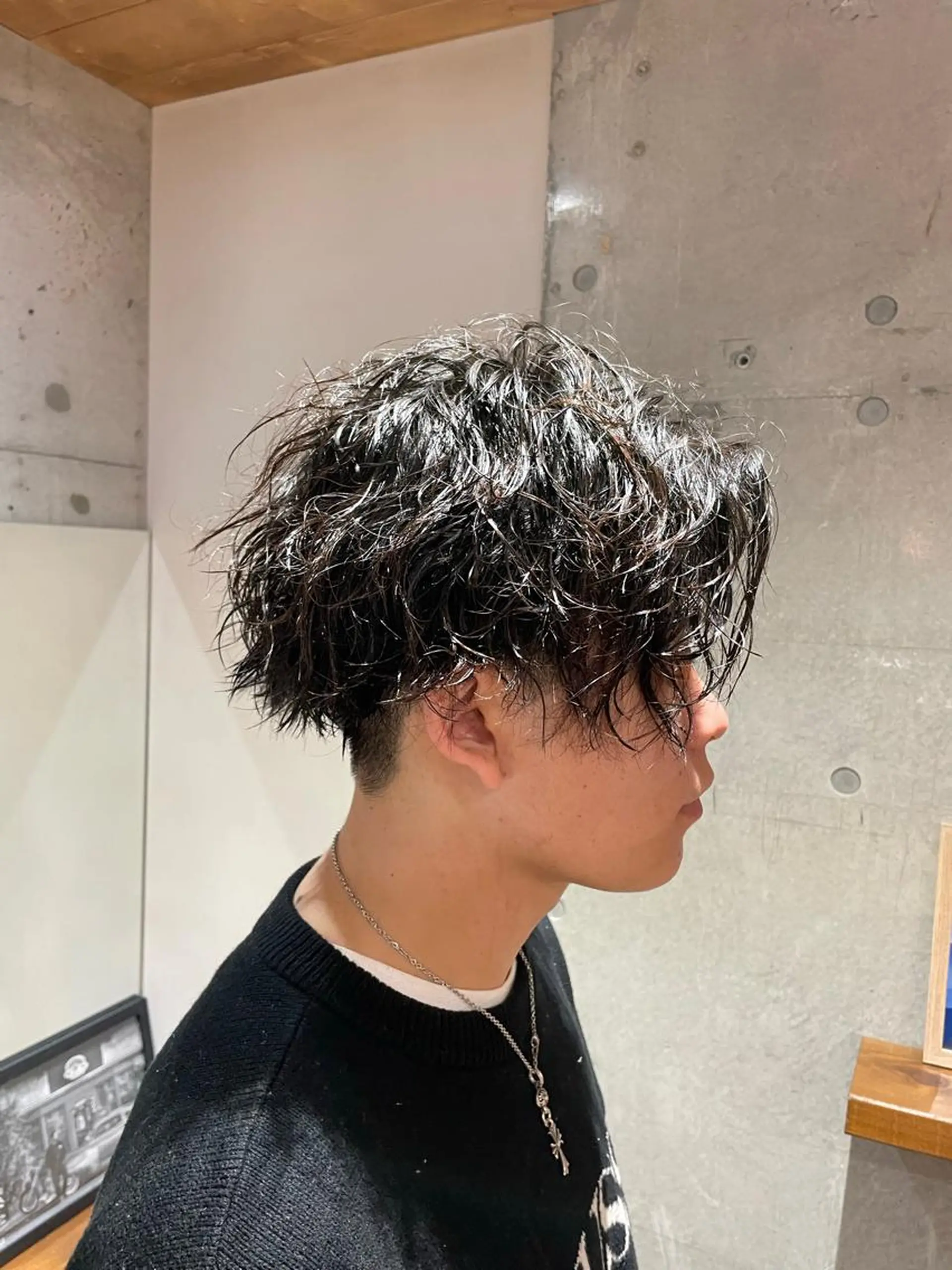 ミディアム パーマ メンズ カット パーマ トリートメント 🔥メンズ特化パーマ 🦖増田弘明🦖のヘアスタイル