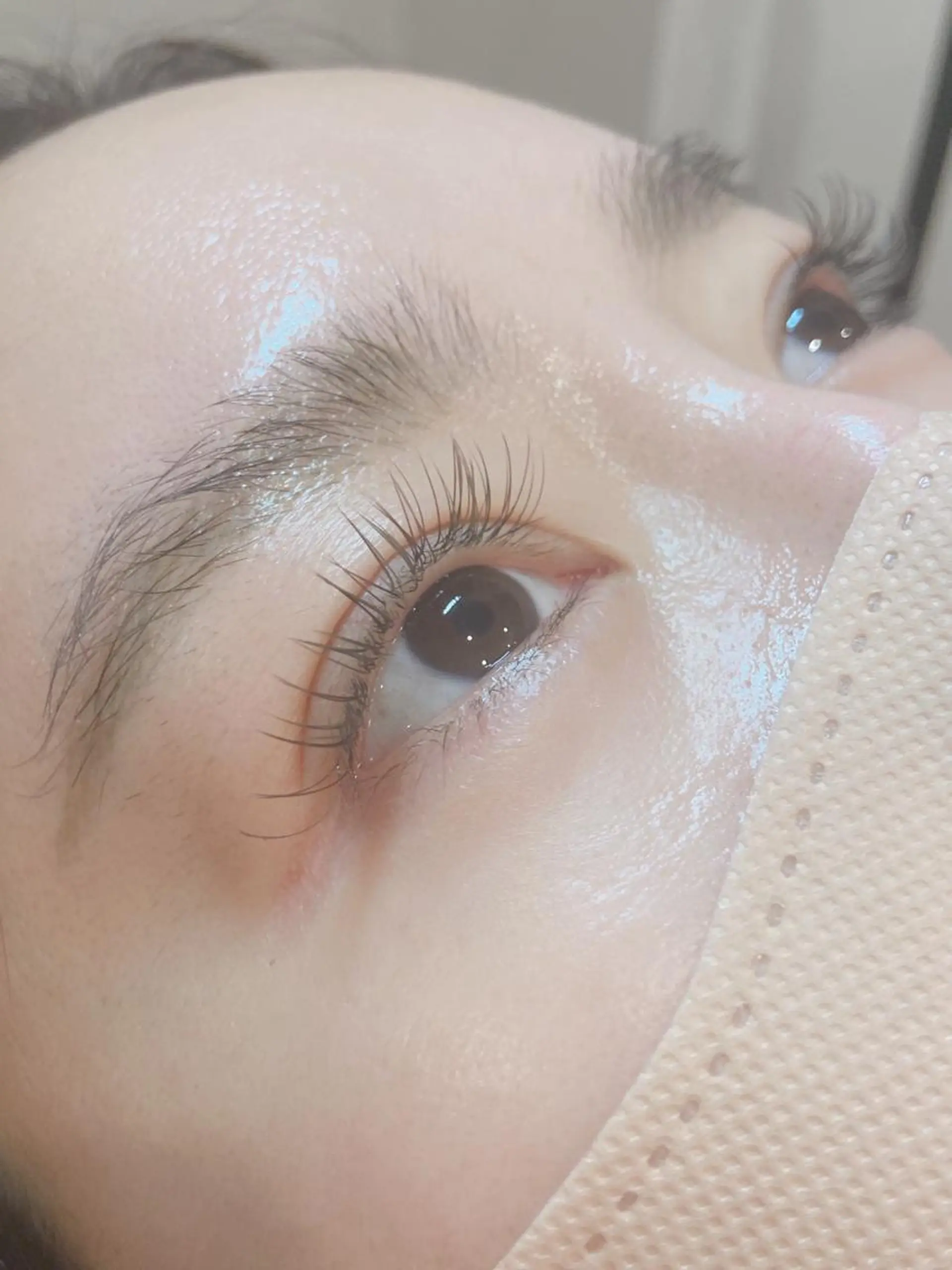 ショート マツエク・マツパ アッシュ アッシュブラウン カラーマツエク フラットラッシュ エクステ Lash by Glisseのマツエク・マツパデザイン