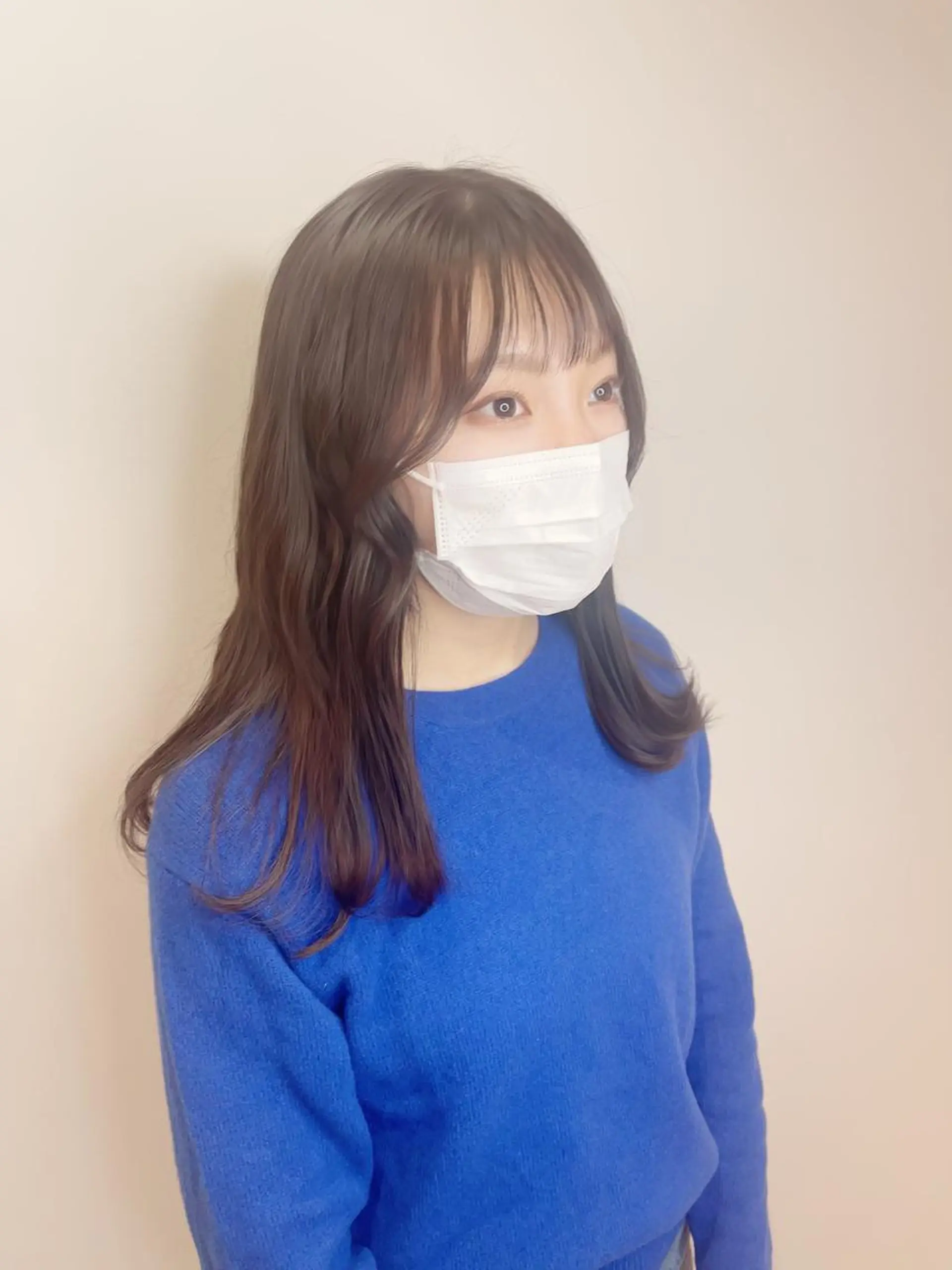 セミロング カラー カット ヘアカラー トリートメント emi/髪質改善/ 韓国風/艶カラーのヘアスタイル