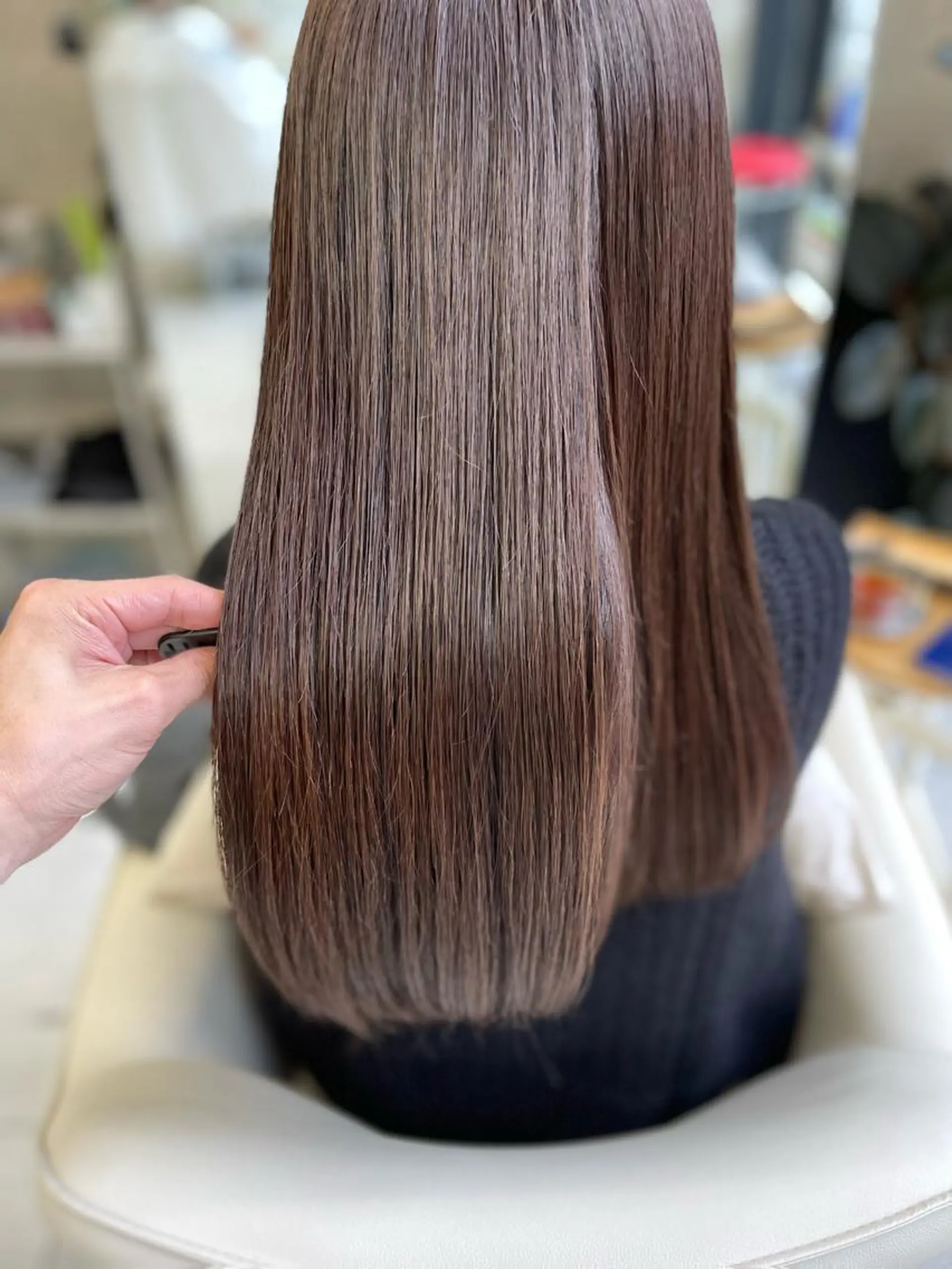 ロング カラー パーマ トリートメント 酸性ストレート ストレートパーマ 滝沢 嵩大のヘアスタイル