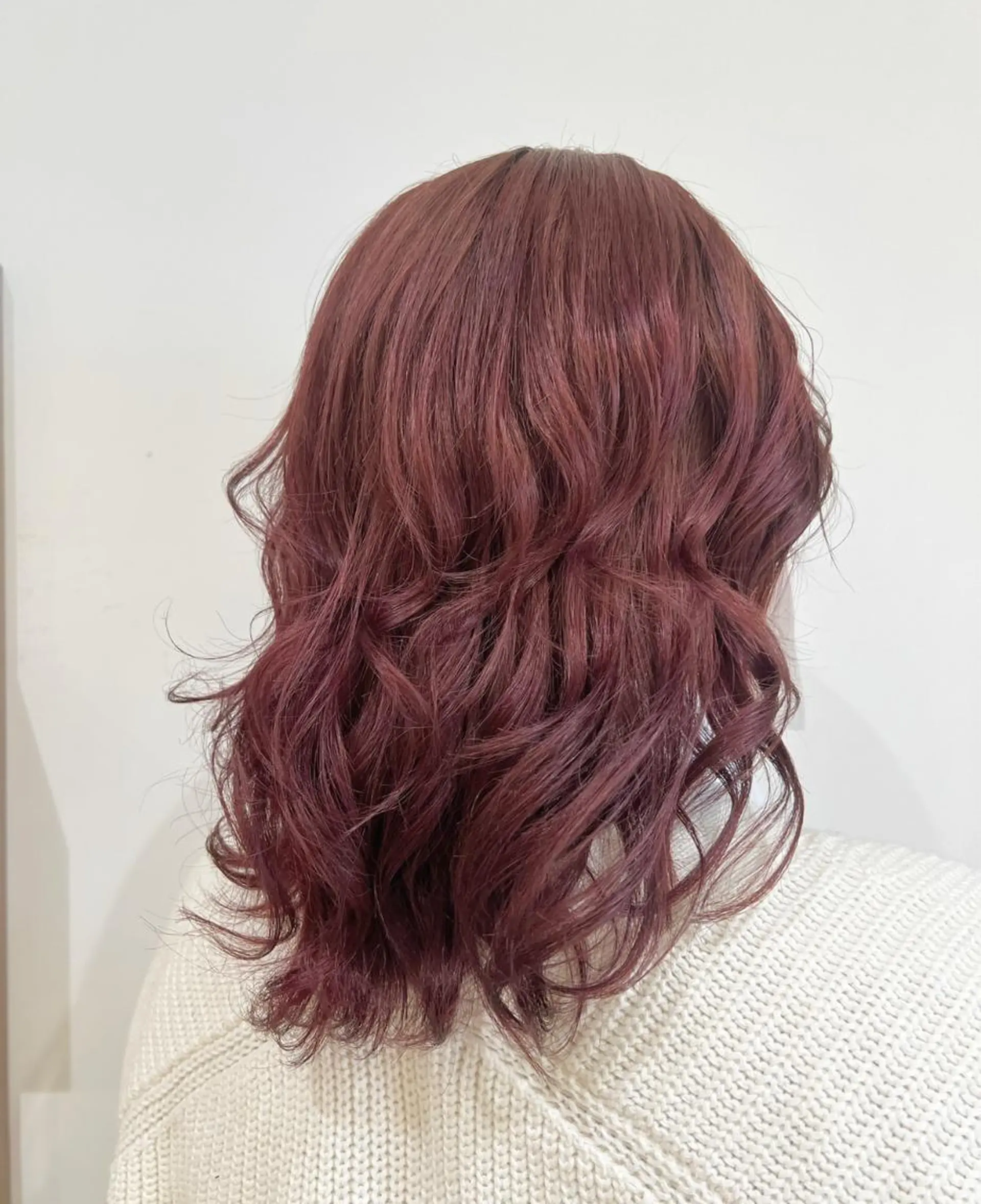 ミディアム カラー ブリーチ レッドカラー 横浜/韓国/レイヤー カット/ユイナ🎀のヘアスタイル