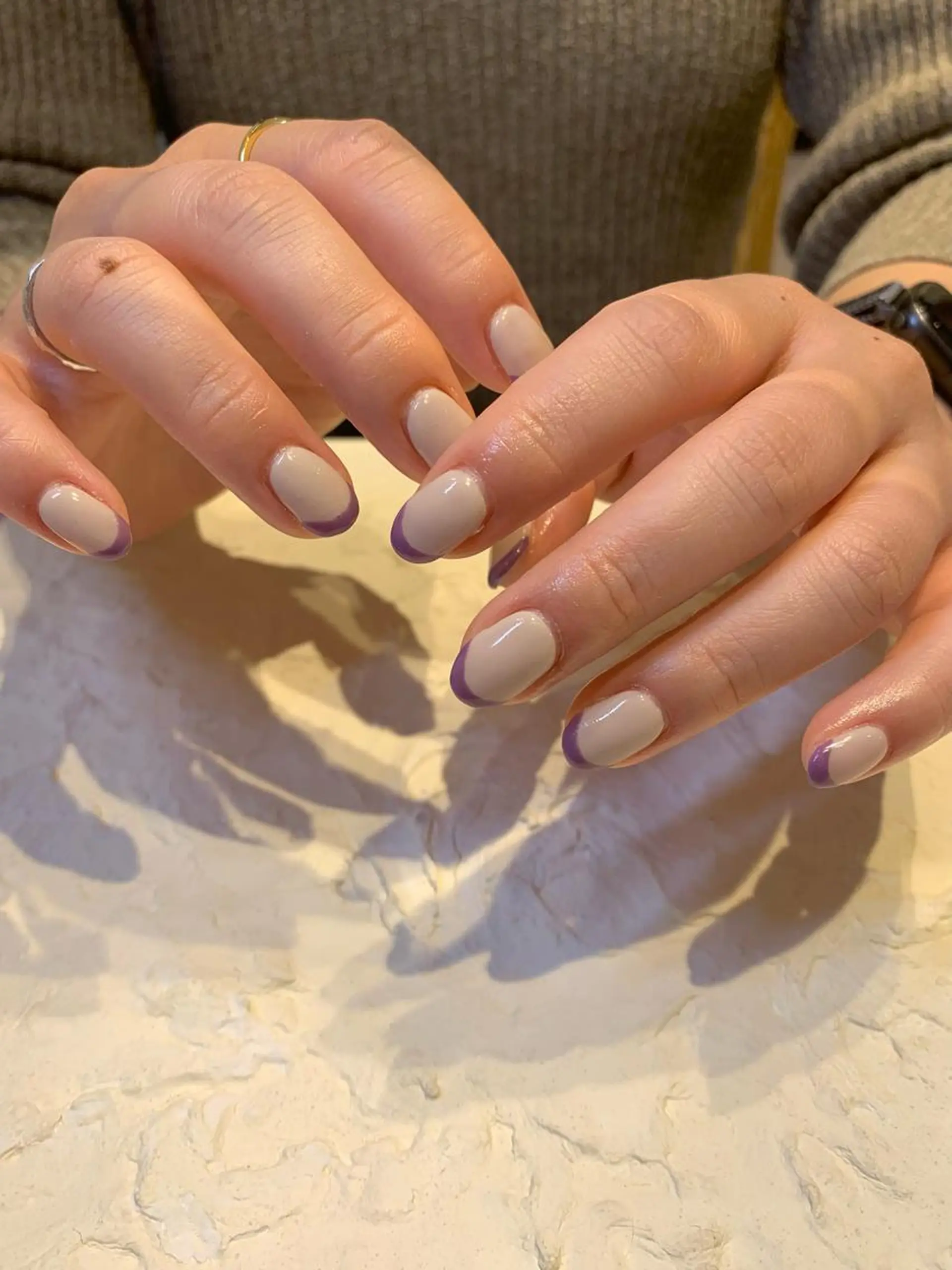 ネイル フレンチネイル 春ネイル マキノ ユイのネイルデザイン