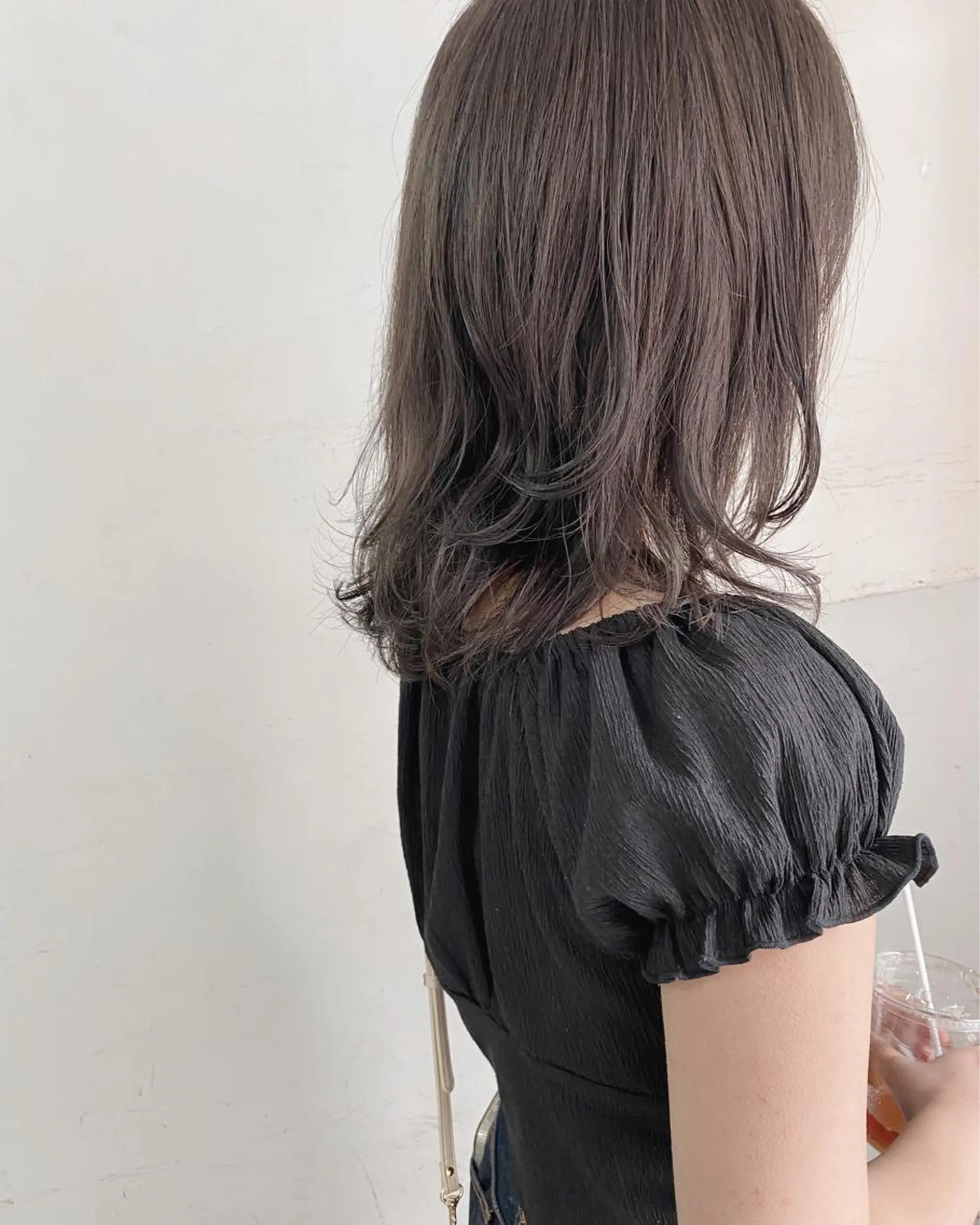 セミロング カラー グレージュ レイヤーカット✂️ 横浜No1♡下鳥翔子のヘアスタイル