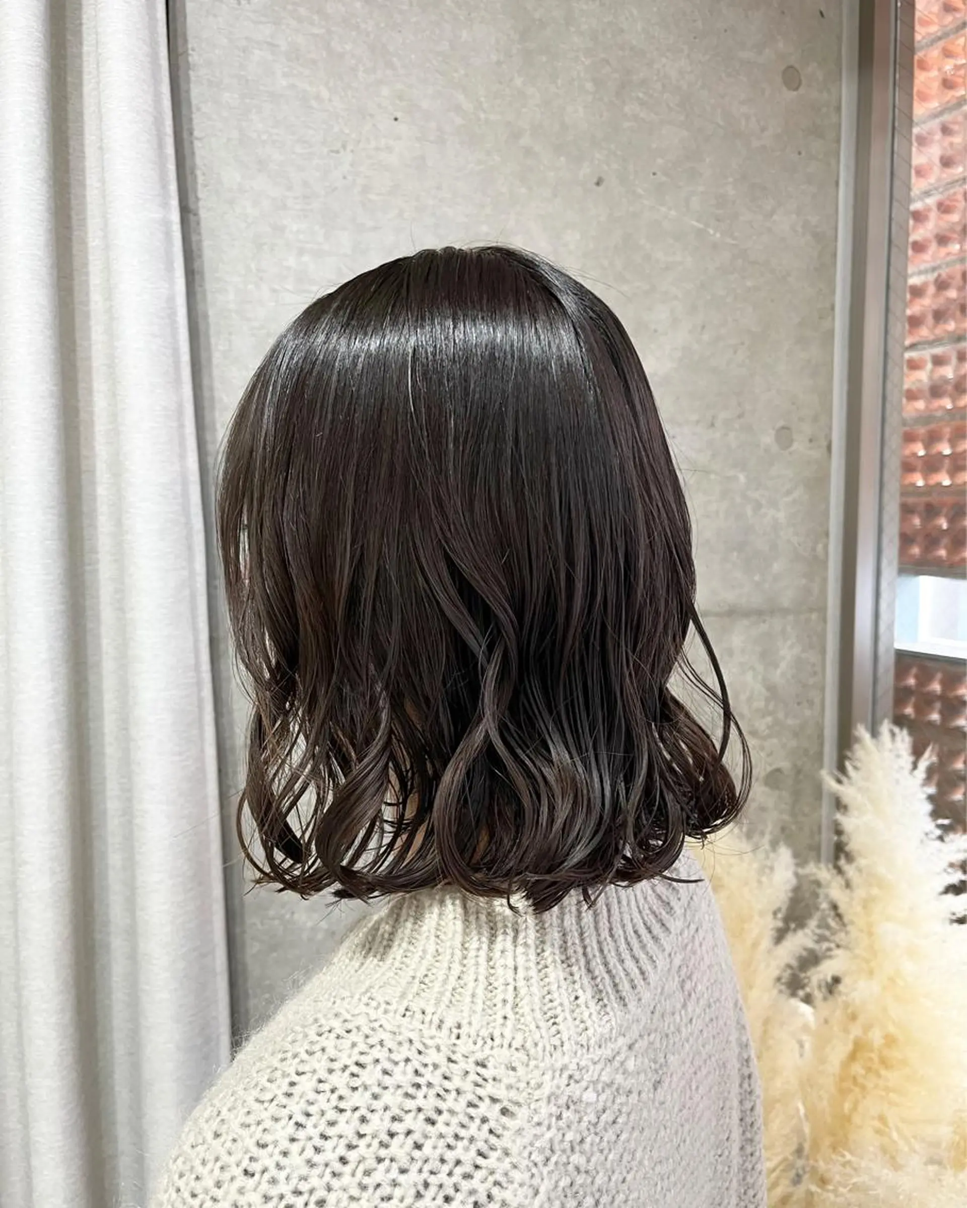 ミディアム パーマ カット パーマ トリートメント ロングパーマ木村 ボブパーマのヘアスタイル