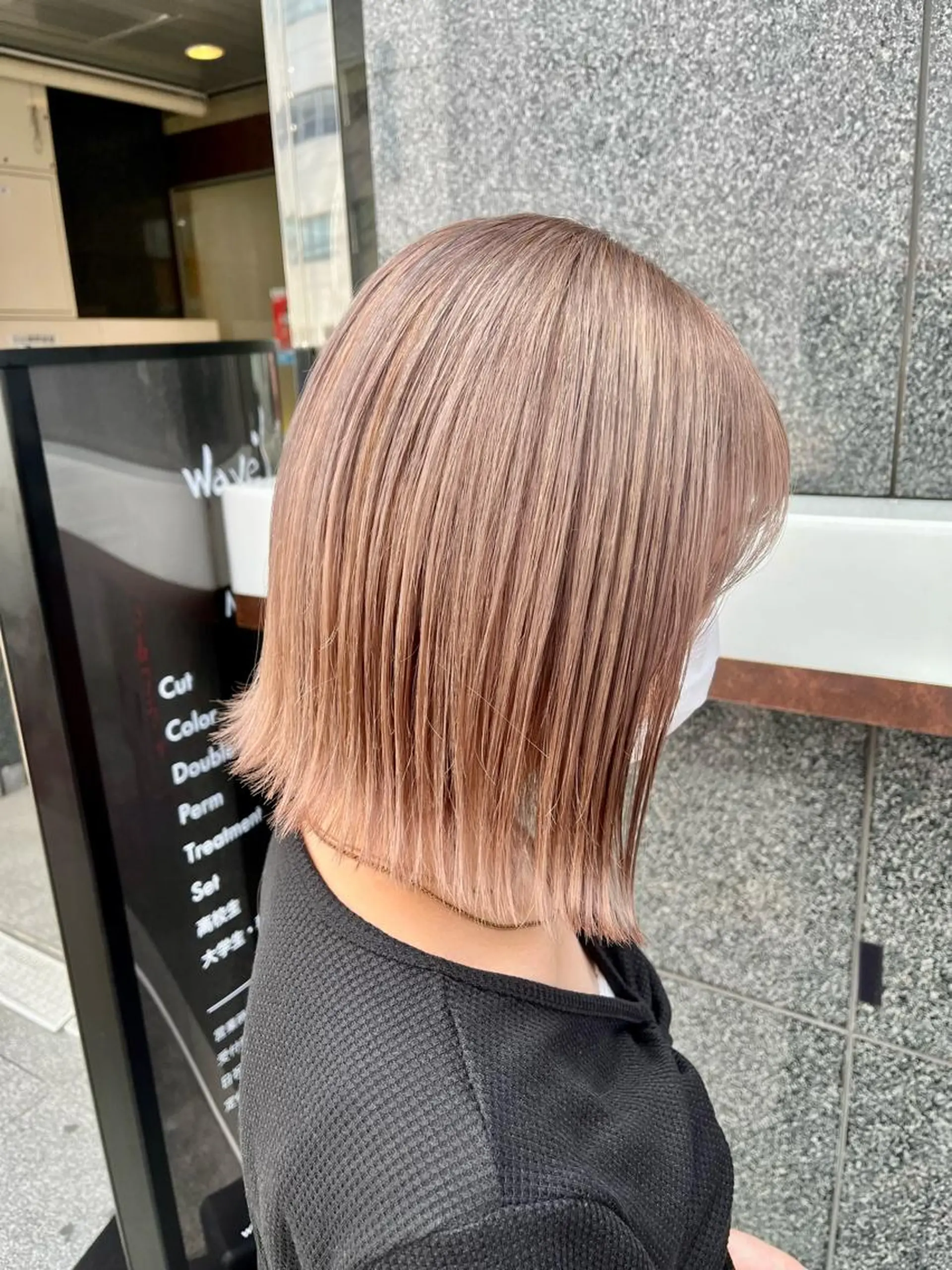 ミディアム カラー ベージュカラー ミルクティーベージュ カット ヘアカラー トリートメント ヘアセット 韓国/インナーカラー 🍑YUI🍑のヘアスタイル