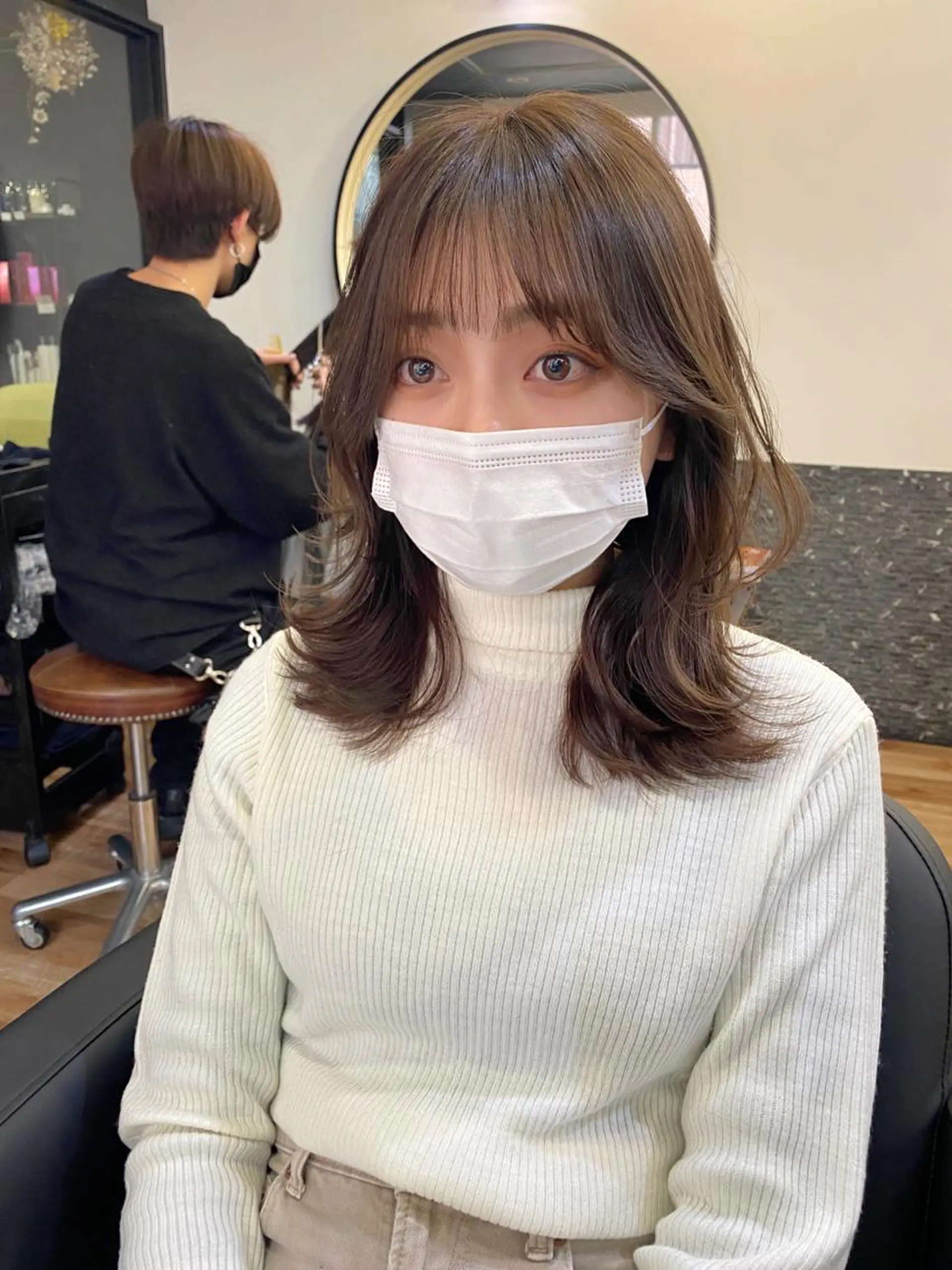 ミディアム カラー 似合わせレイヤー 🇰🇷荒木洋文のヘアスタイル