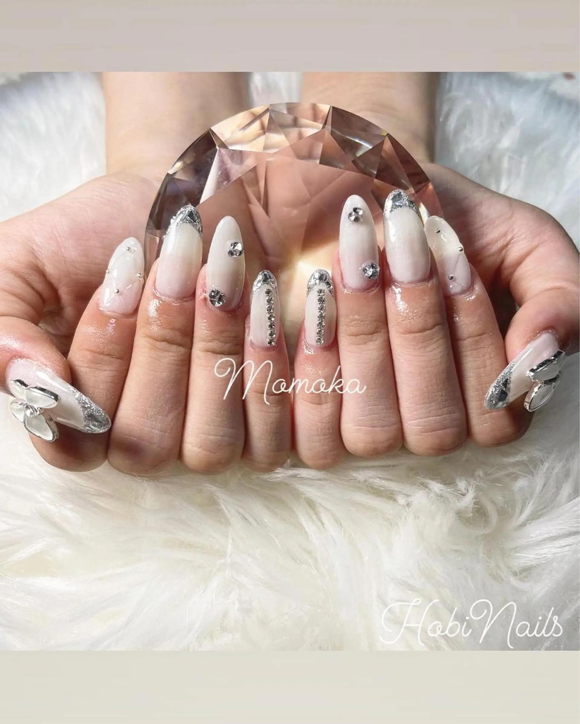 ネイル 長さ出し Momo nailsalonのネイルデザイン