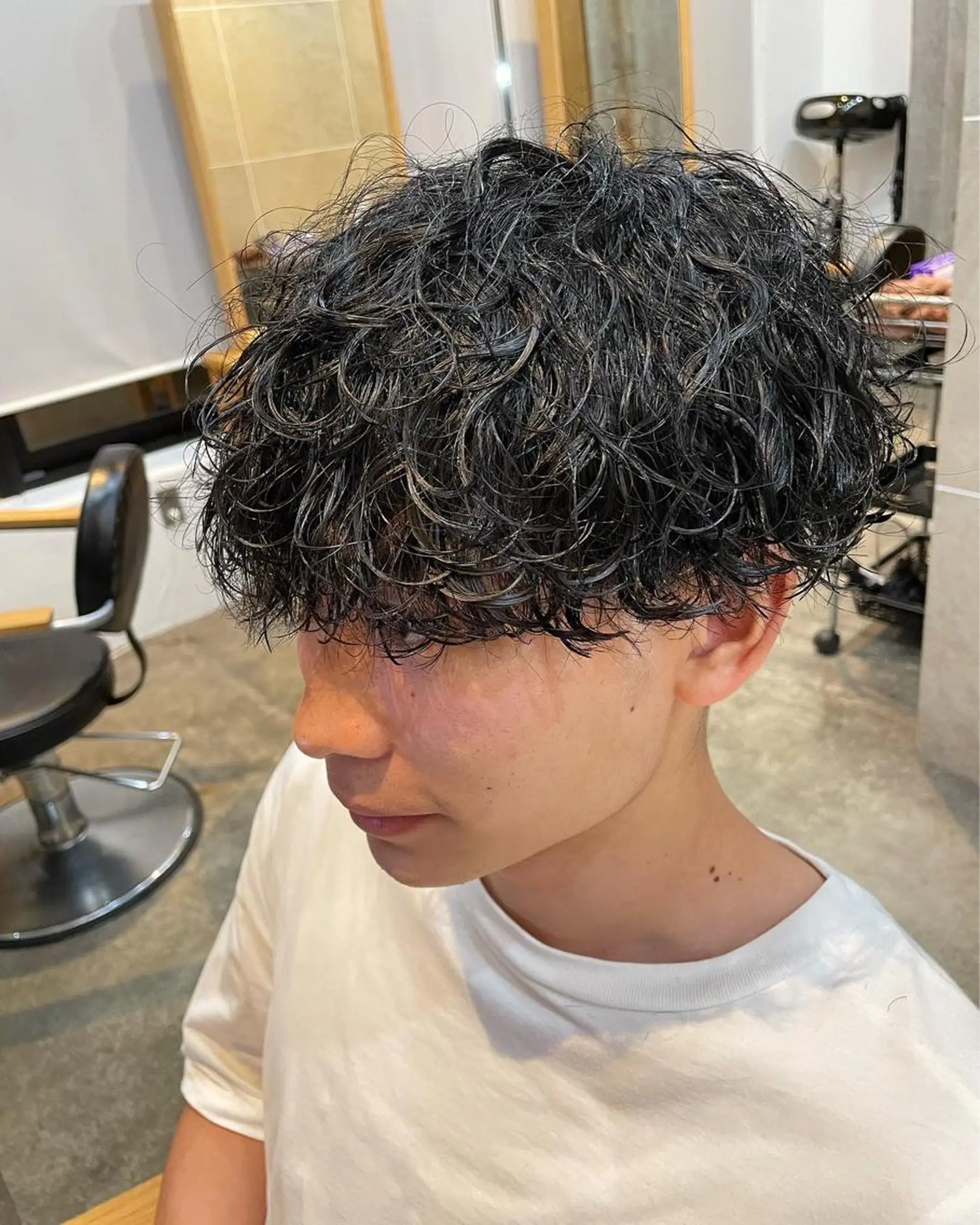 パーマ メンズ メンズパーマ 波巻きパーマ スパイラルパーマ カット パーマ ALLEN hair 京橋店のヘアスタイル