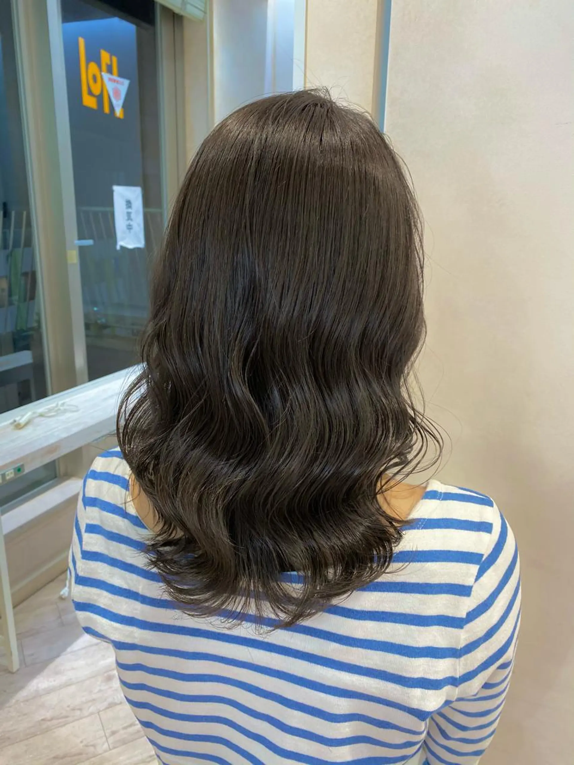 ミディアム カラー 顔まわりカット🌟 くびれヘア/寺門遥輝のヘアスタイル