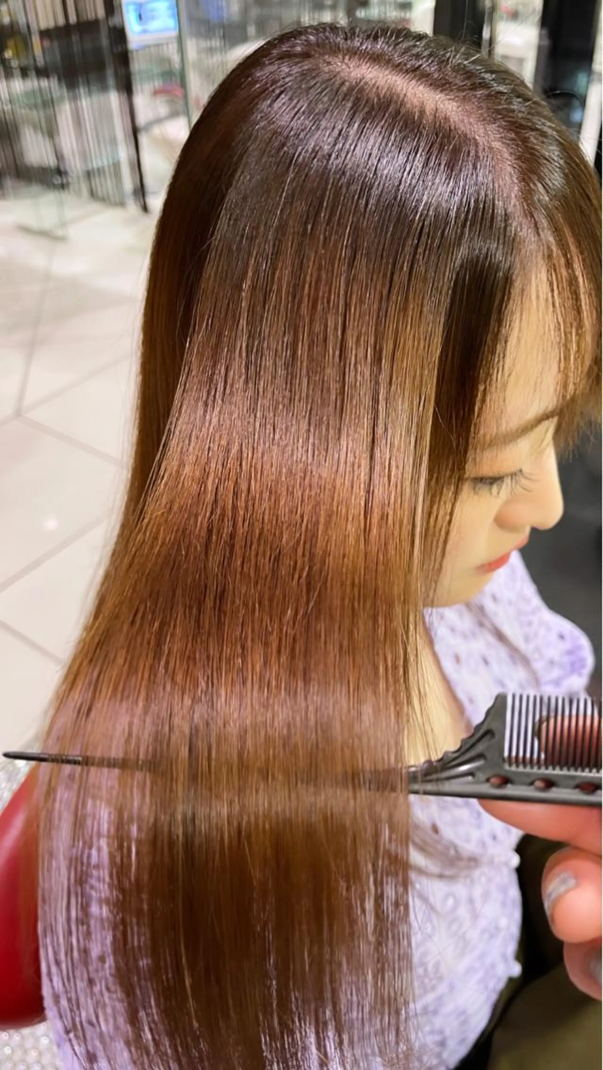 ミディアム 縮毛矯正 縮毛矯正 トリートメント 圧倒的美髪ストレート ツダケイタロウのヘアスタイル