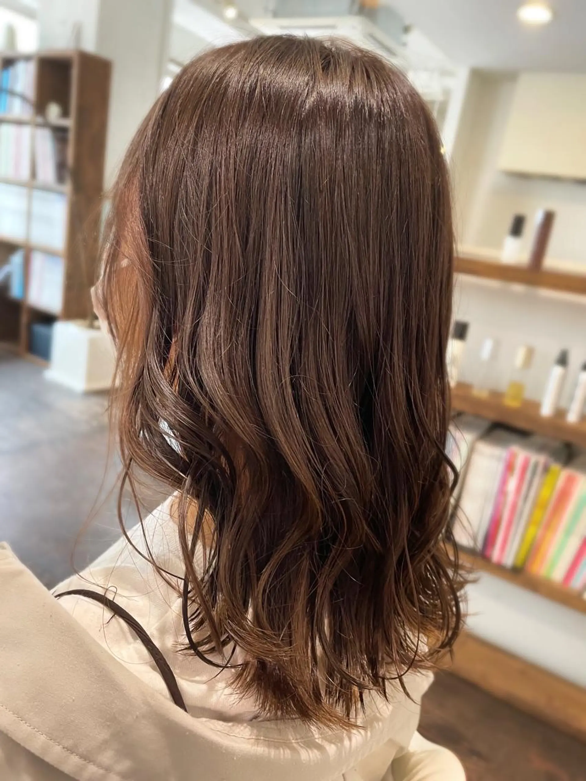 セミロング カラー ヘアカラー トリートメント 韓国風◎　田中 勇也のヘアスタイル