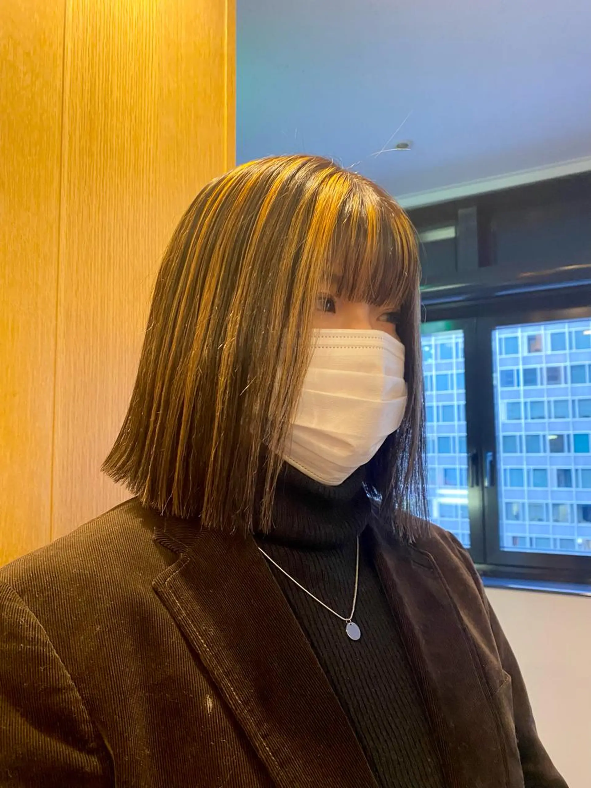 ショート デザインカラー/ボブ ブリーチカラー/ユリのヘアスタイル