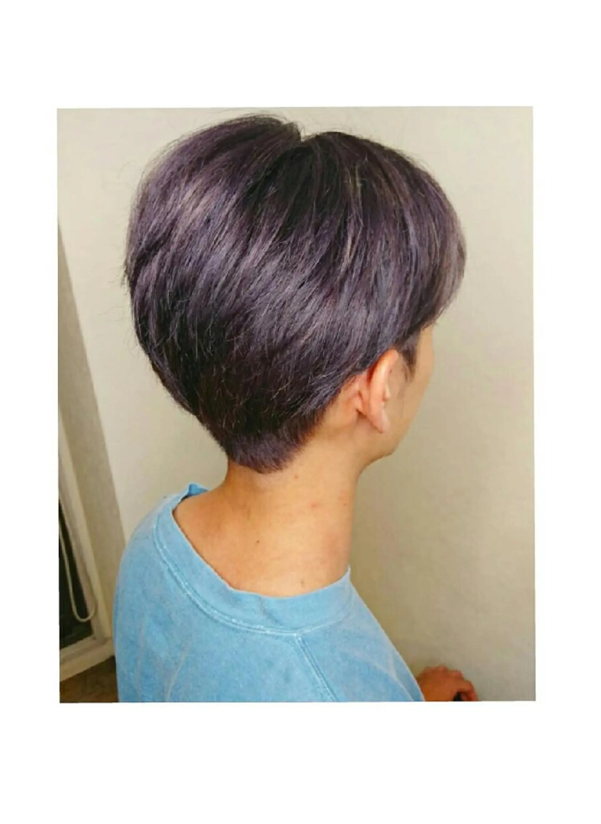 メンズ カラー ショート パープルカラー シルバー JIL BLAN 京都所属・RU RIのヘアスタイル