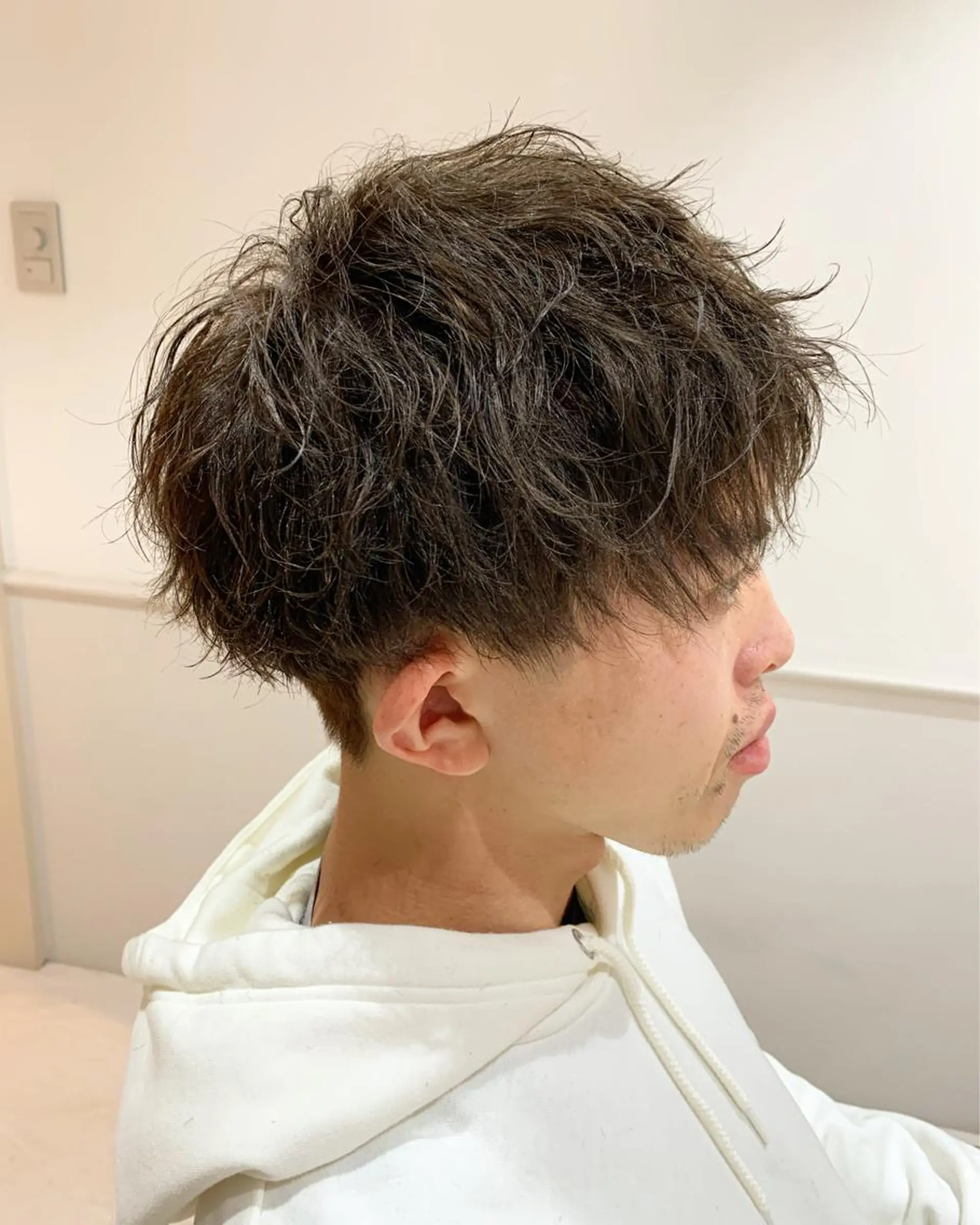 ショート アッシュ カット パーマ 大人男髪/メンズ パーマ/hiroのヘアスタイル