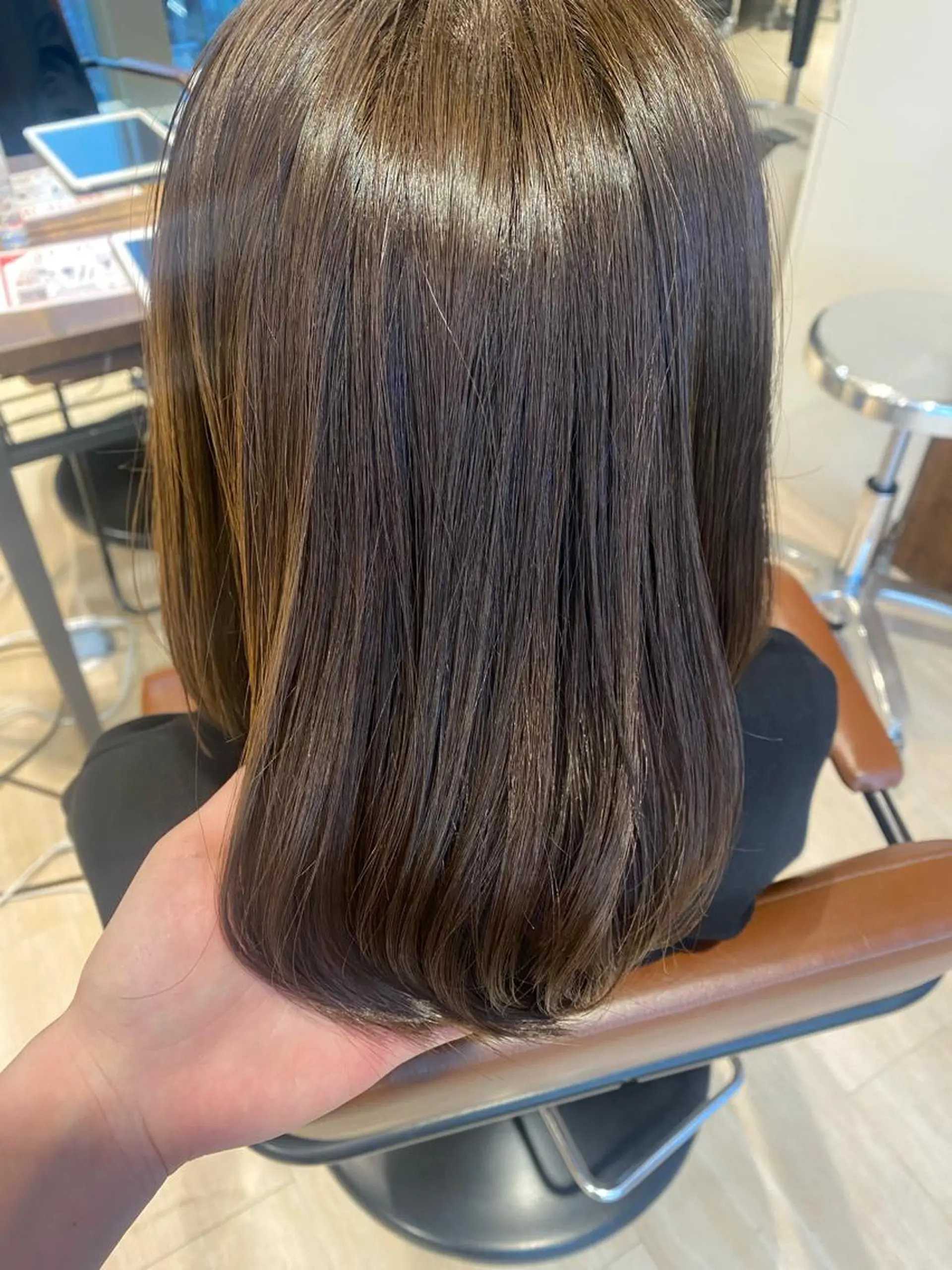 ミディアム カラー 佐藤 悠衣/透明感 カラー/似合わせ前髪のヘアスタイル