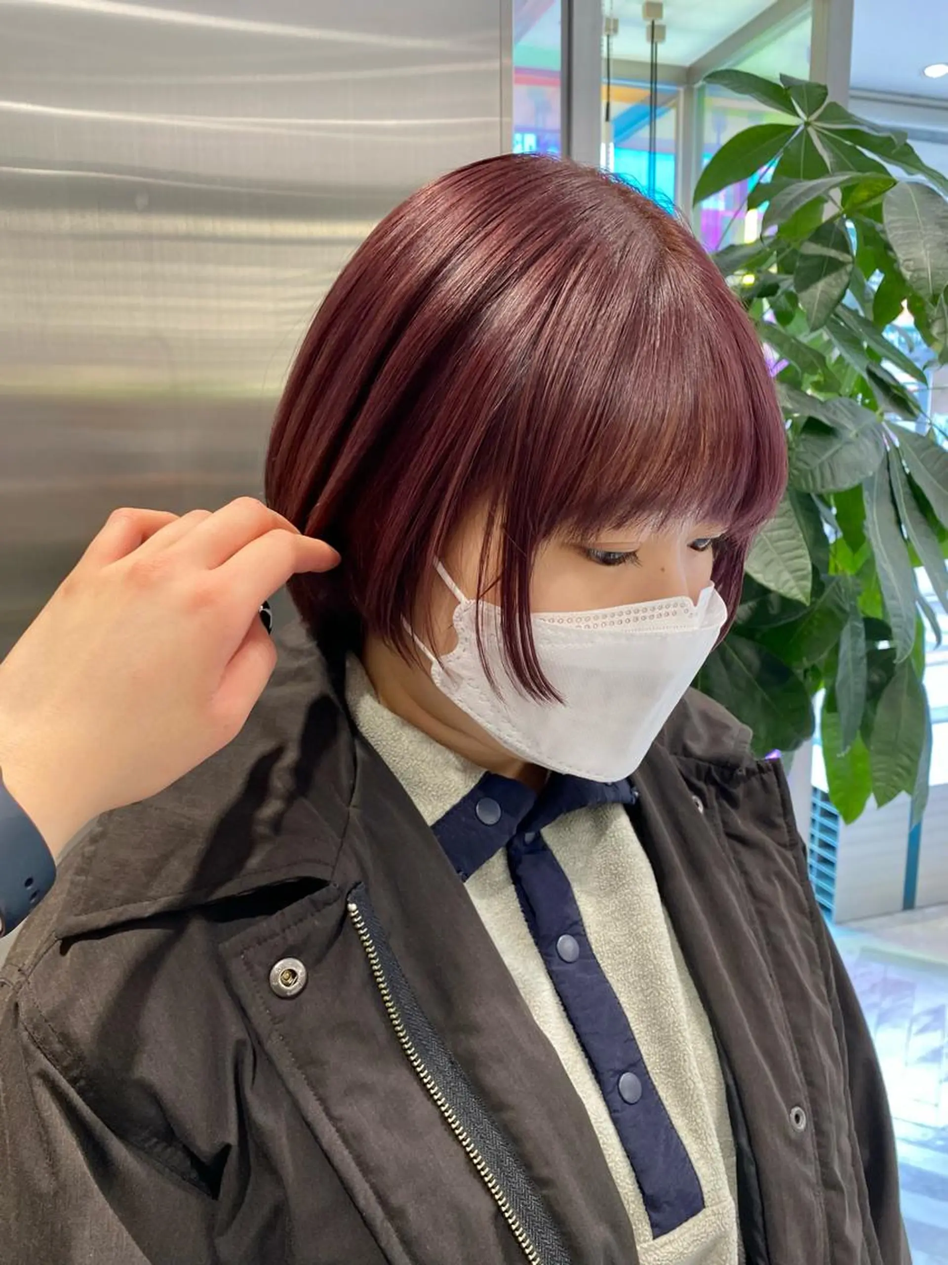 ショート カラー ブリーチ ラベンダーカラー ラベンダーピンク ピンクカラー otoha☆カラー/ レイヤー/八王子のヘアスタイル