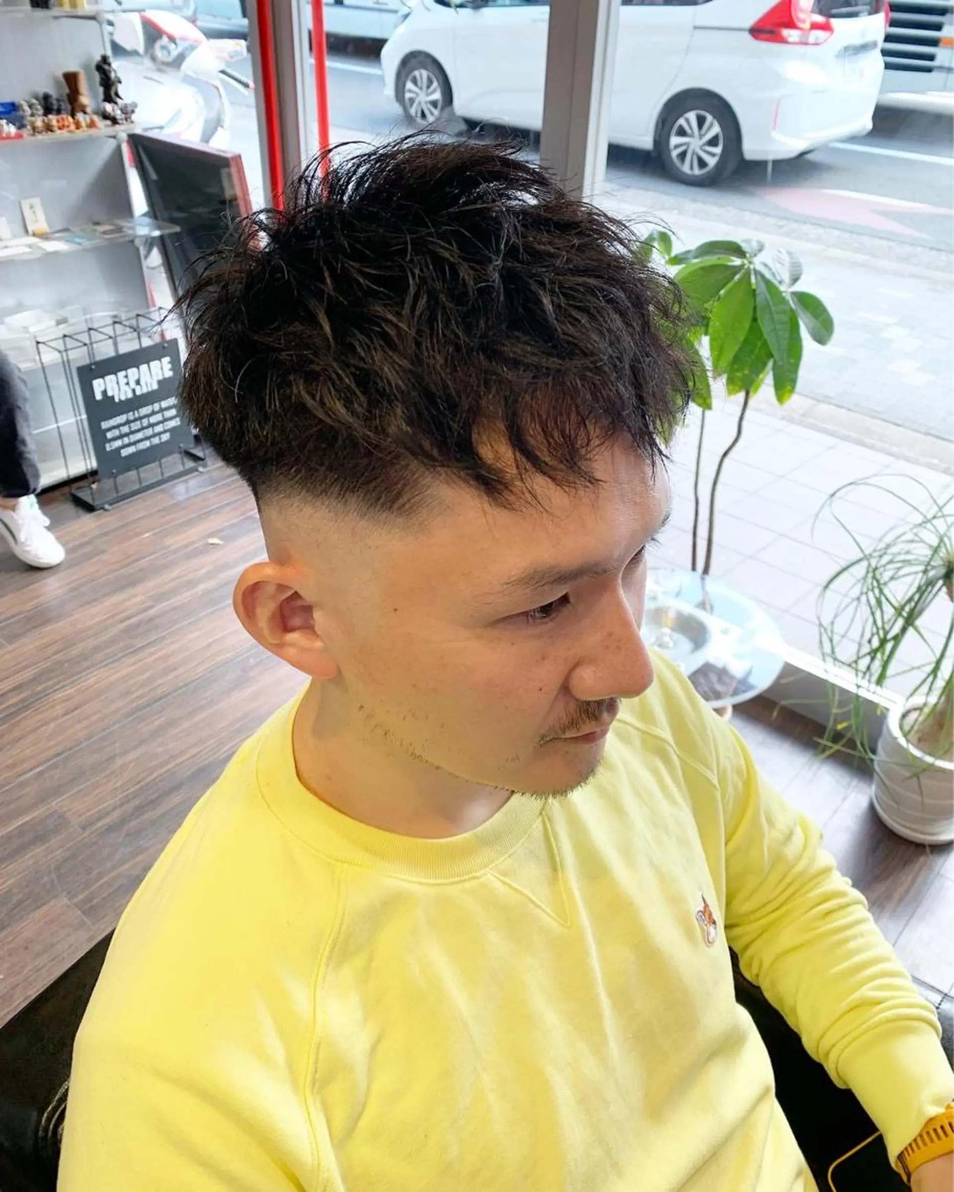 ショート パーマ メンズ メンズパーマ カット パーマ トリートメント 西尾 太郎のヘアスタイル